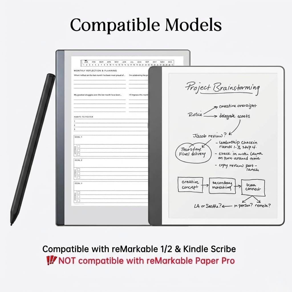 Detalle de Stylus Pen for Remarkable 2: EMR Pencil with Eraser, 4096 Pressure, Palm Rejection & Magnetic Attachment