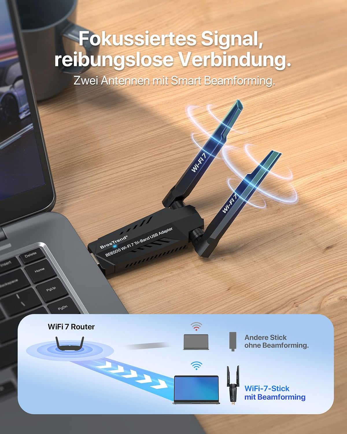 Detalle 2 de WLAN Stick BE6500 WiFi 7 für PC