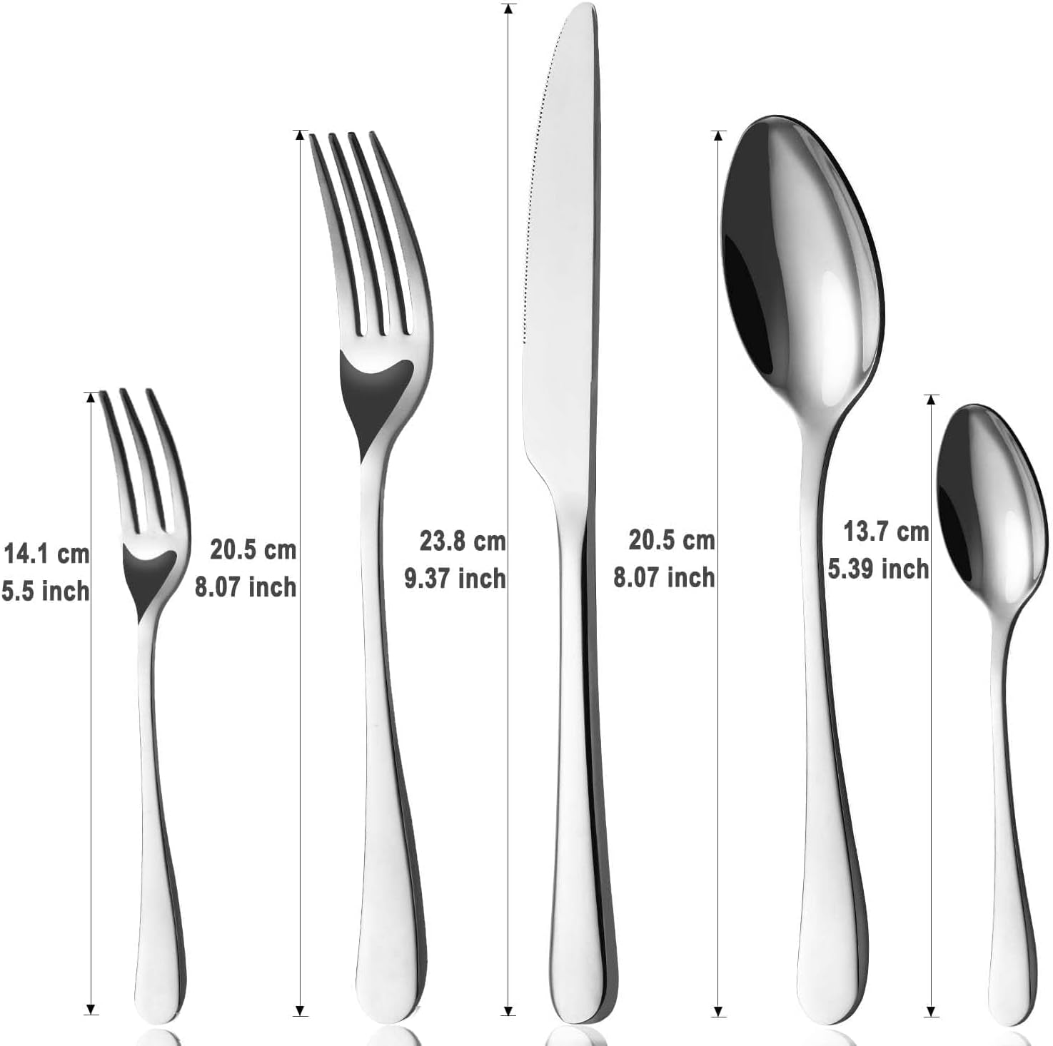 Thumbnail 1 de BEWOS Besteck-Set für 12 Personen, 60-teilig (Edelstahl, spiegelpoliert) – spülmaschinenfest