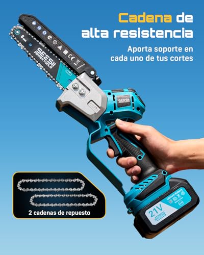 Thumbnail 6 de SEESII Mini Motosierra 6'' con batería dual y rendimiento sin escobillas
