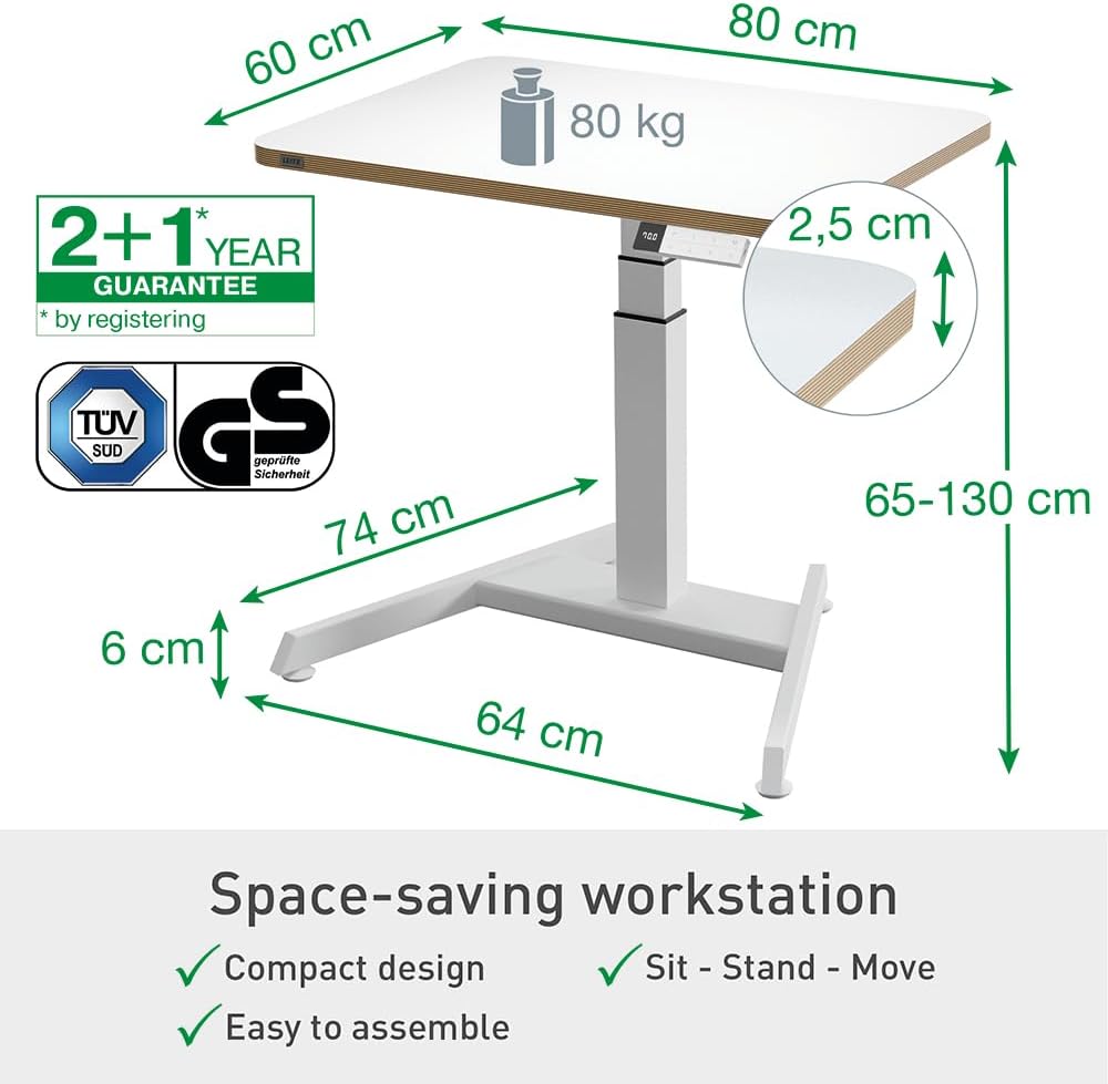 Detalle 2 de Leitz Ergo Small Electric Sit Stand Desk 80cm