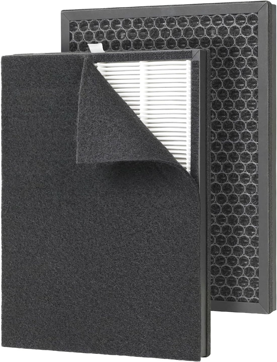 Dr.Prepare DAP01 3-Stage HEPA Filter Replacement (2 Pack) with Washable Pre-Filter & Activated Carbon