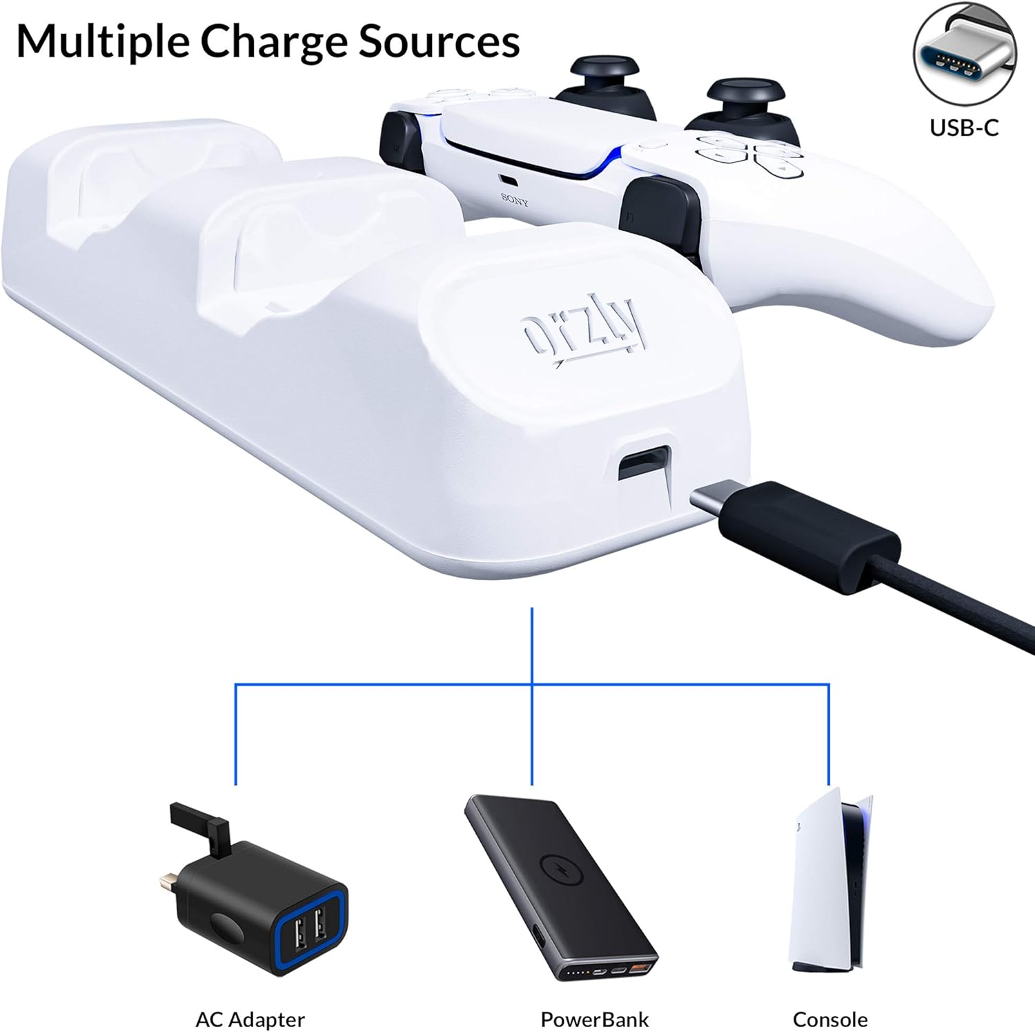 Thumbnail 2 de Orzly PS5 Controller Charging Station