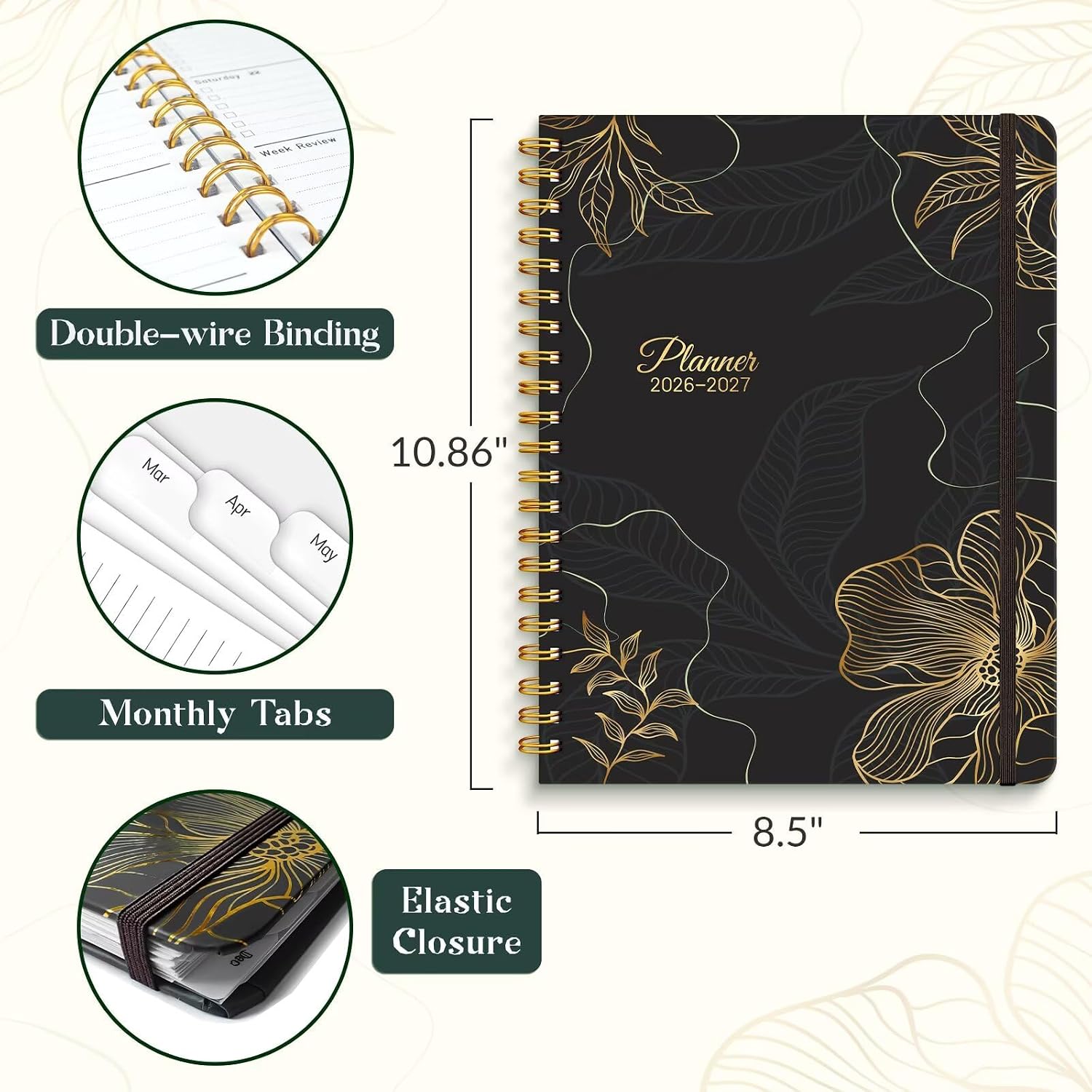 Thumbnail 6 de Lonely Oak 2026-2027 A4 Academic Planner, 13-Month Daily, Weekly and Monthly
