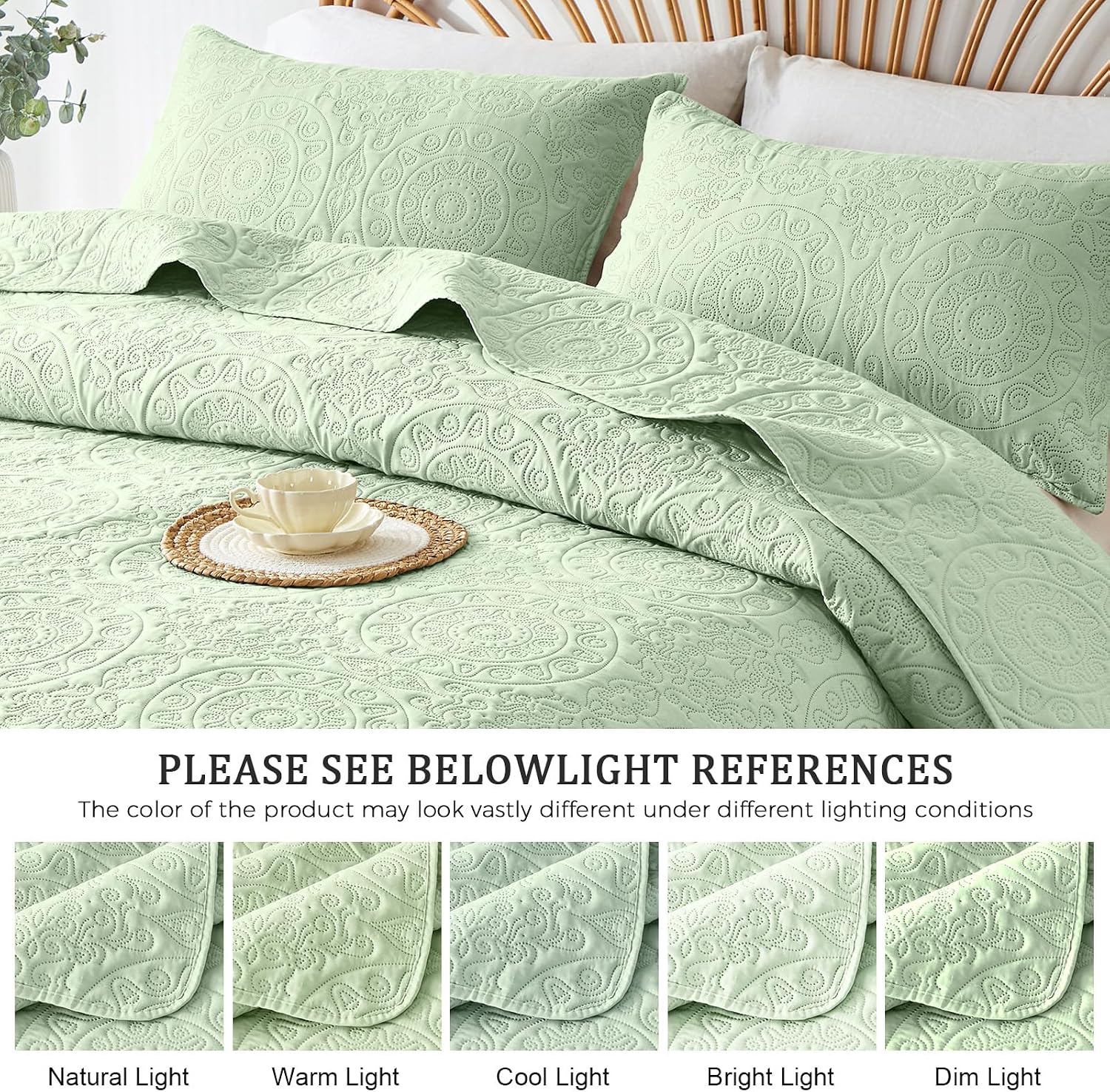 Thumbnail 5 de WURUIBO King/Cal King Quilt Set, Lightweight Bedding