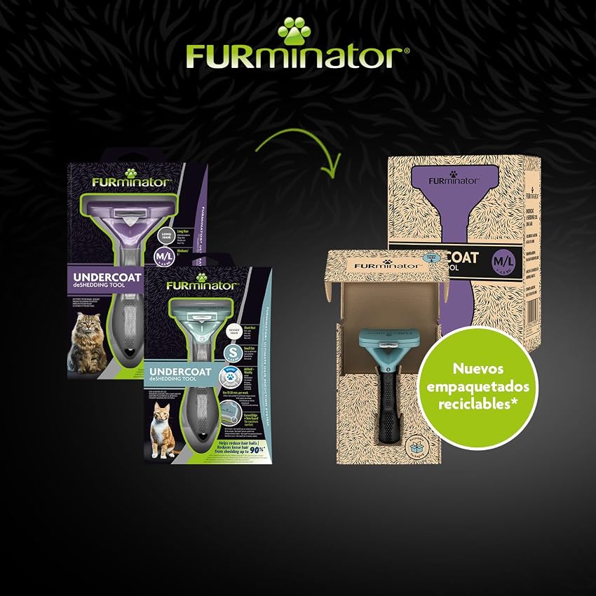 Detalle de FURminator deShedding Tool S para gatos pequeños 🐱