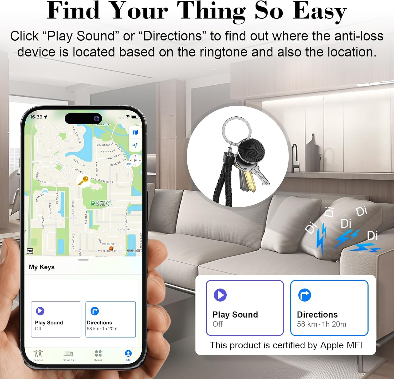 Detalle 2 de Air Tracker Tags 4-Pack Bluetooth Tracker for Apple Find My