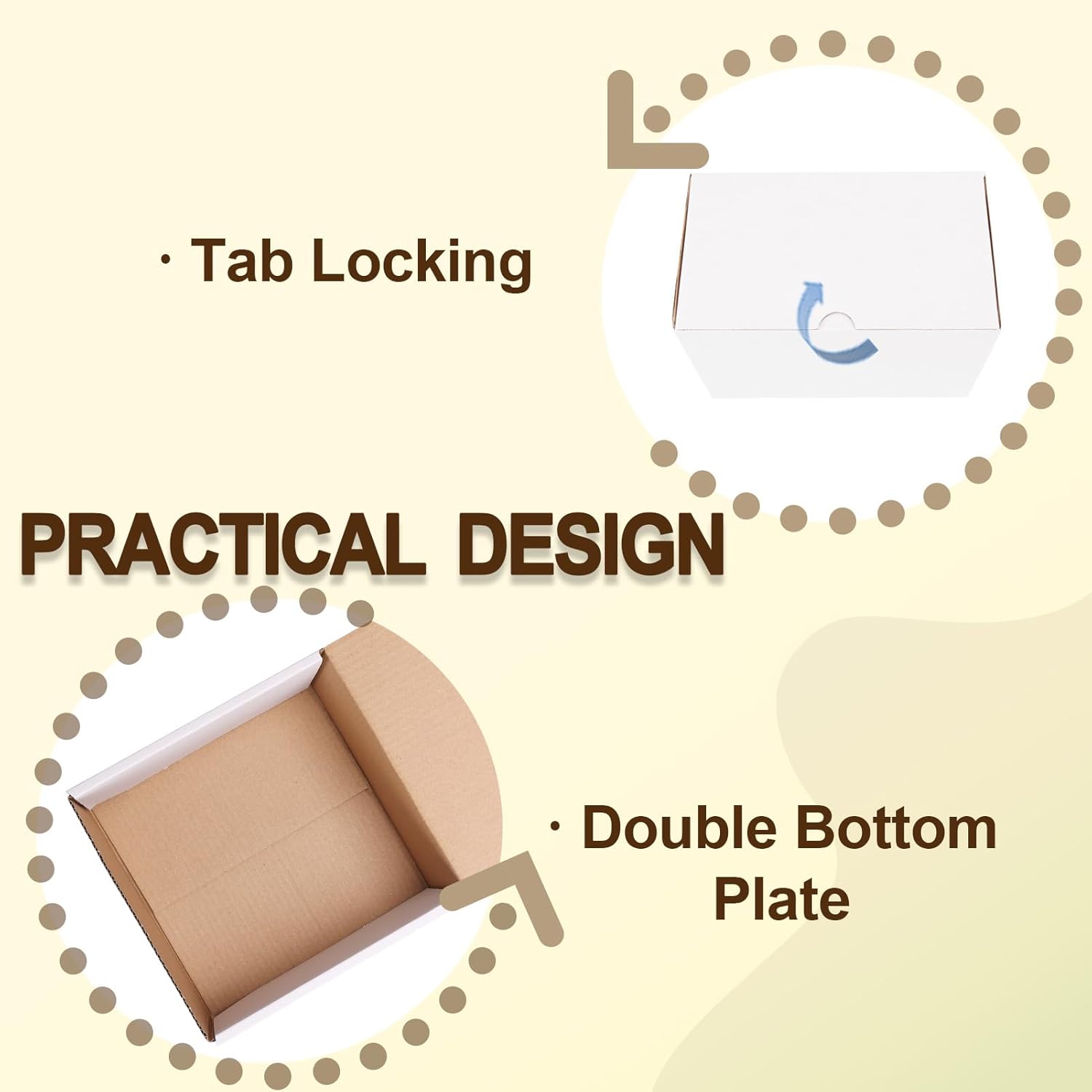 Thumbnail 3 de RLAVBL 25 Shipping Boxes 6x6x4in kraft cardboard mailers (white)