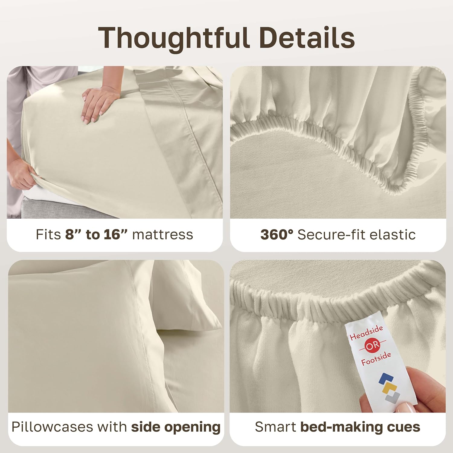 Thumbnail 5 de California Design Den 600 TC Queen Sheet Set