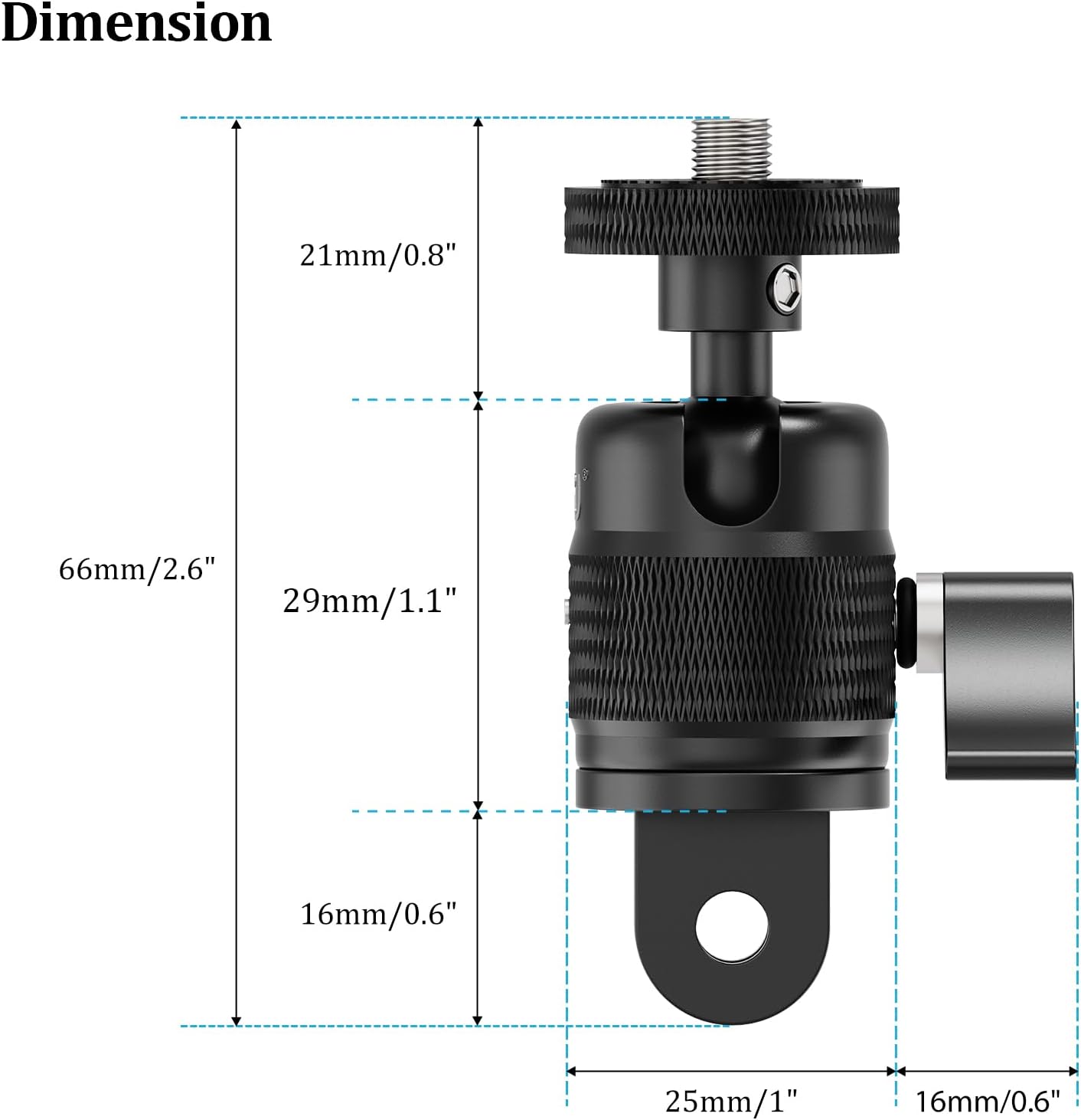 Thumbnail 5 de HSU 360 Degree Adjustable Aluminium Camera Adapter for Insta360 Action Cameras