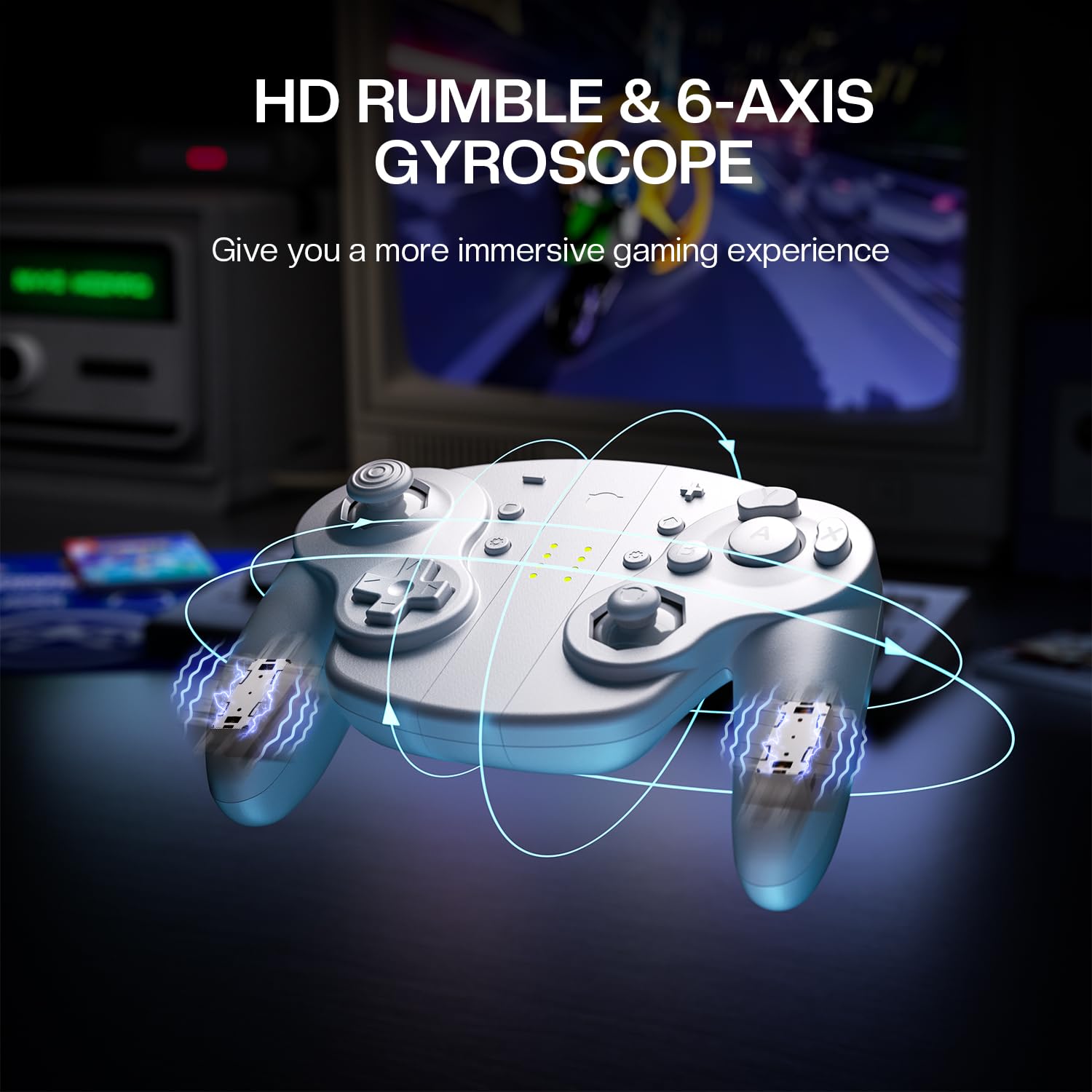 Thumbnail 6 de NYXI Wizard 2 GameCube Switch Controller – drahtlos mit TMR-Hall-Joysticks, einstellbaren Triggern und NFC
