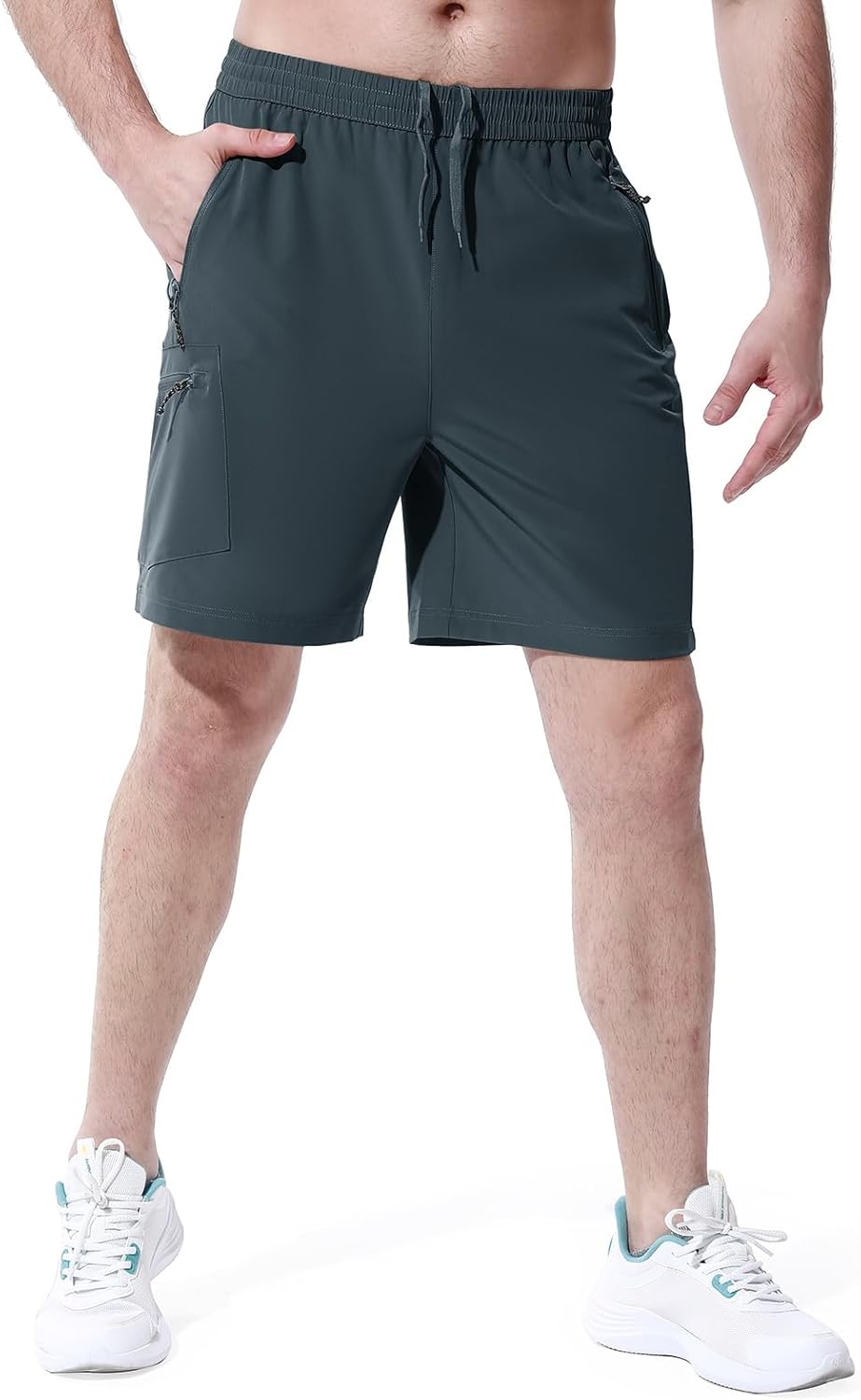 Thumbnail 1 de Rdruko kurze Sportshorts für Herren – Stretch Wanderhose mit 4 Reißverschlusstaschen