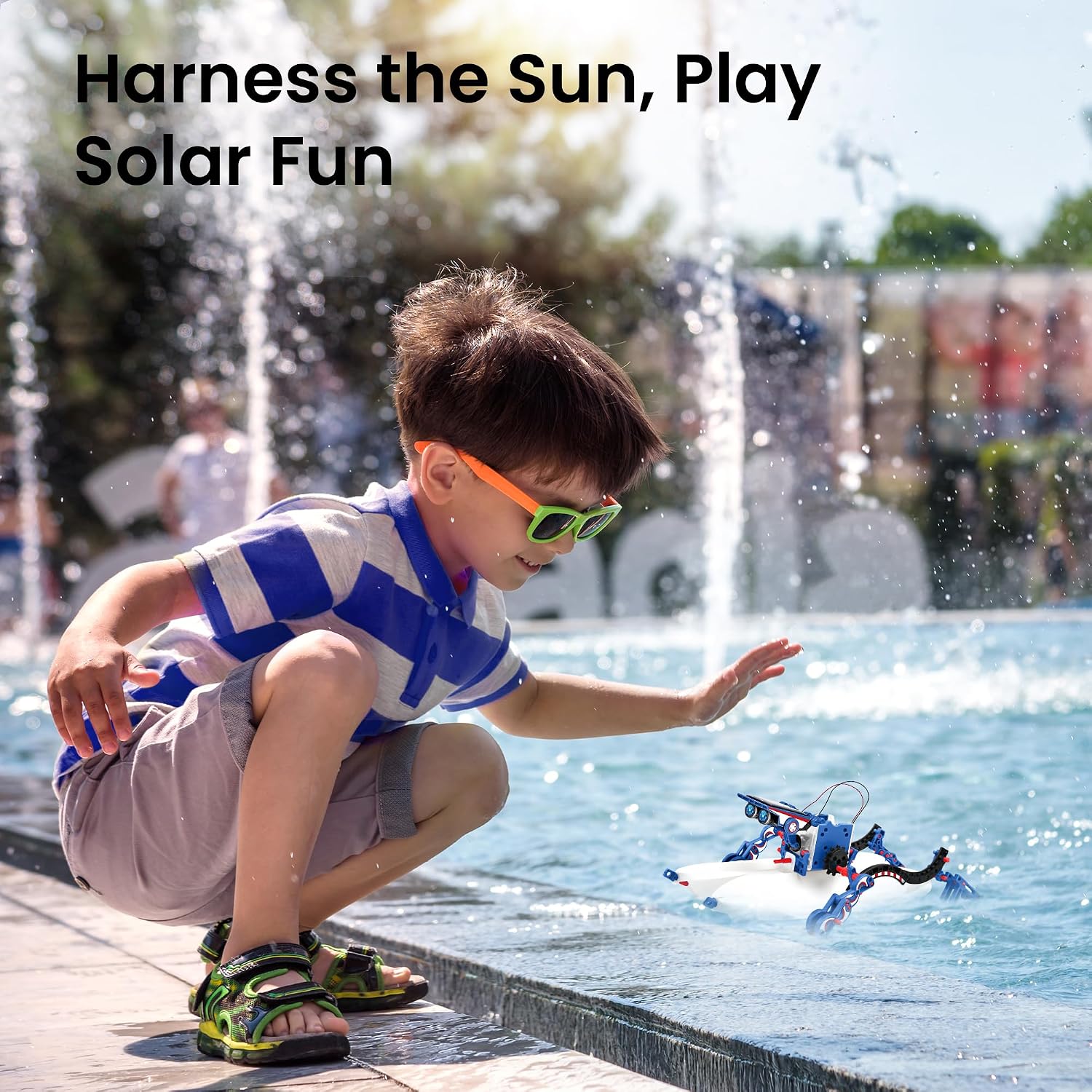 Detalle de Sillbird Solar Robot Building Kit (12-in-1) with 190 Pieces – solar-powered STEM DIY set for ages 8–12