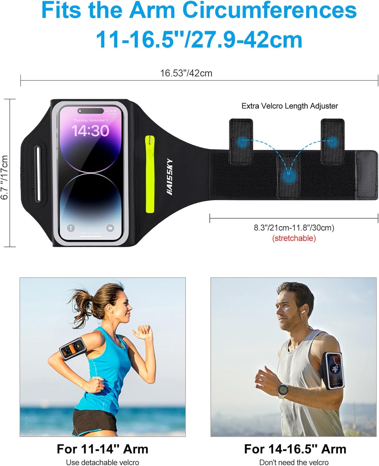 Thumbnail 2 de Razobws 6.8" Running Phone Holder with Earphone Bag