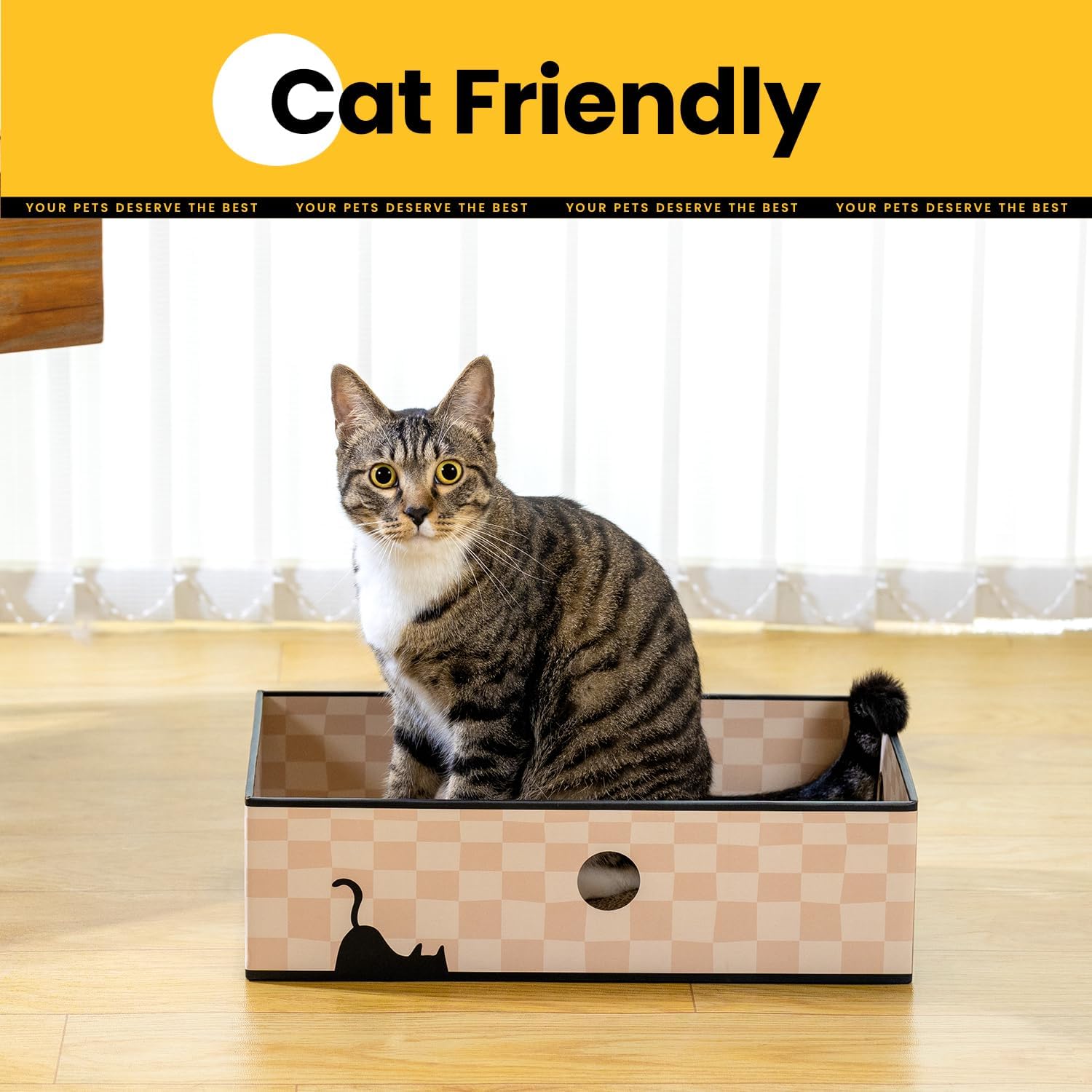 Thumbnail 5 de Conlun 5-Pack Cat Scratching Boards with Box (Large, Checkered) – Mess-Free Reversible Cardboard Scratch Pads