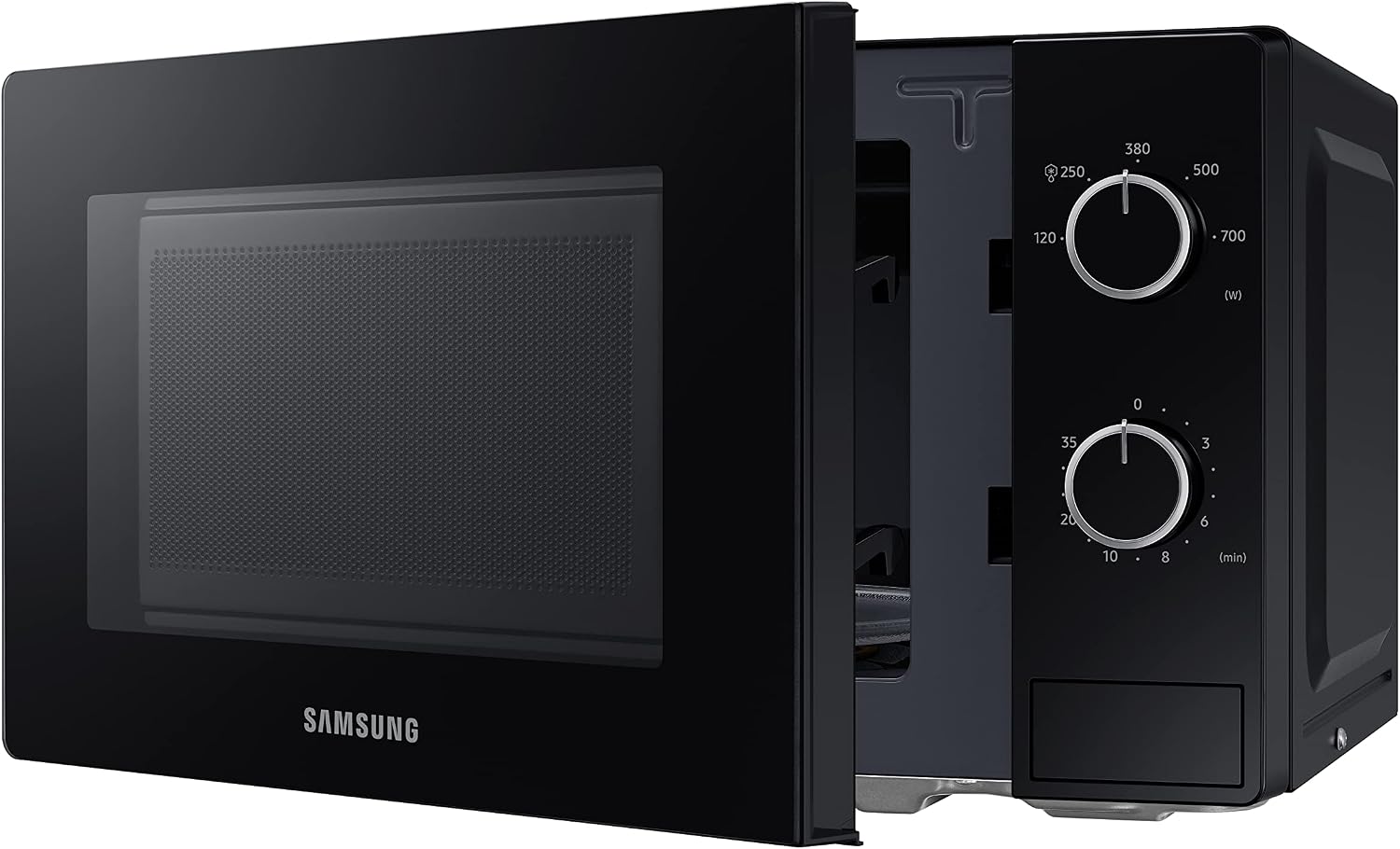Detalle de Samsung Forno a Microonde MS20A3010AL: design minimalista e cottura essenziale da libera installazione