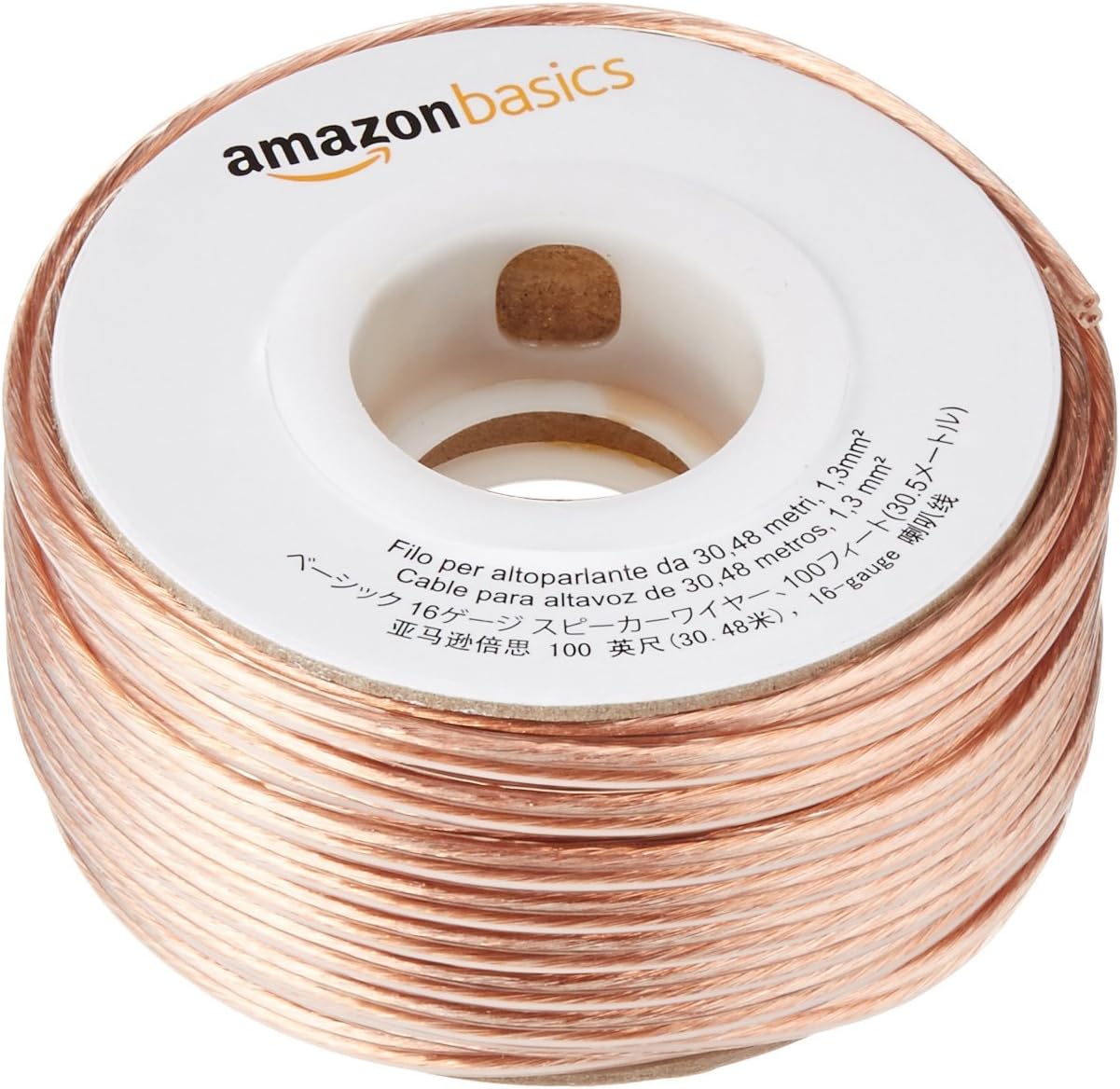 Detalle de Amazonベーシック SW100ft スピーカーケーブル 16ゲージ 30.5m ブロンズ