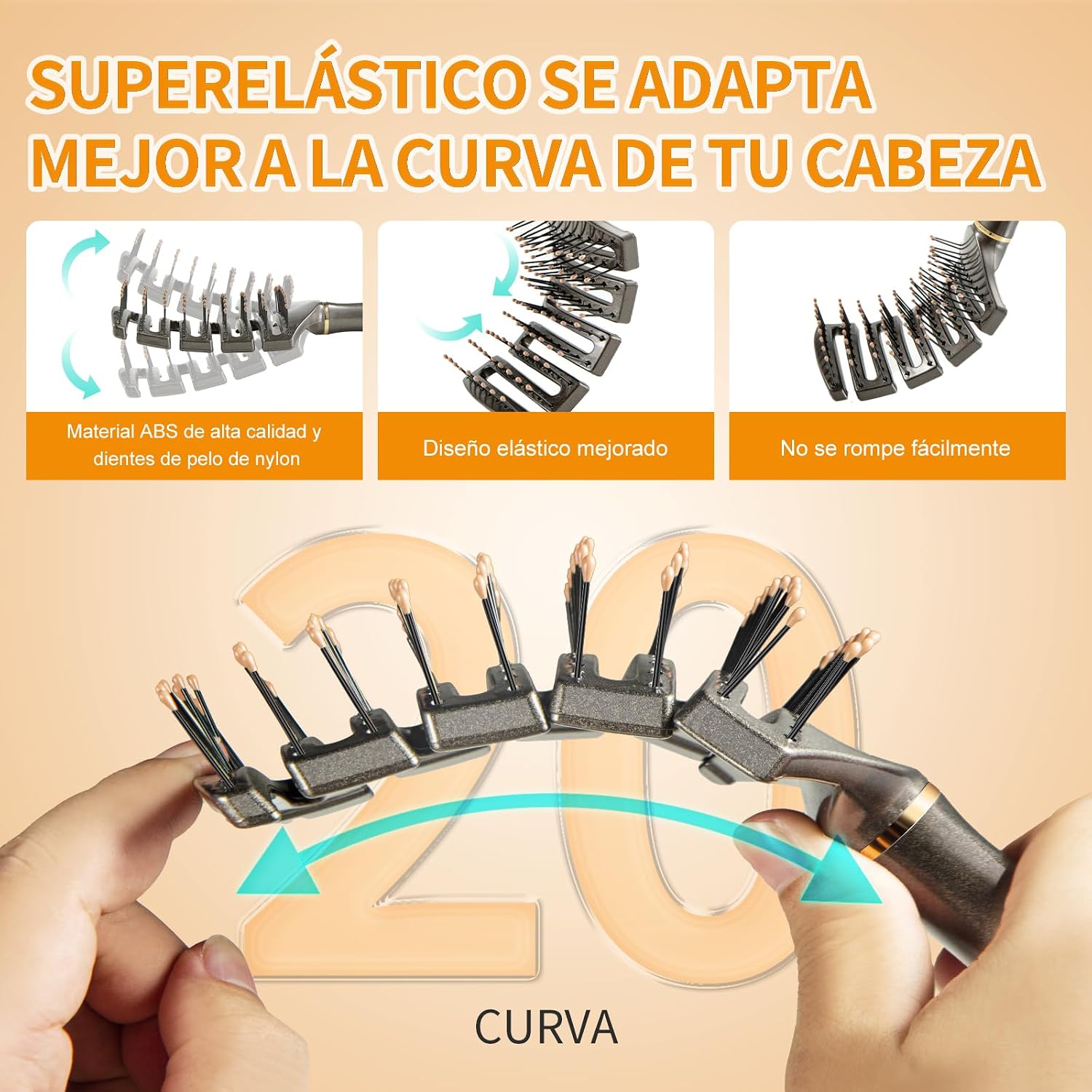 Detalle 2 de Cepillo Pelo Antitirones SHINLEA 20% secado rápido