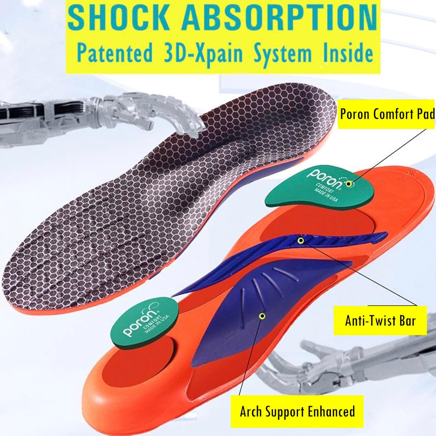 Thumbnail 2 de Goofort Arch Support Gel Insoles 7× Shock Protection