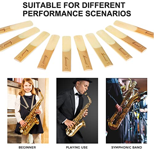 Thumbnail 6 de Sovvid 10 Pack Professional Alto Saxophone Reeds — Strength 2.5 with Laser Engraving and Thinner Tip