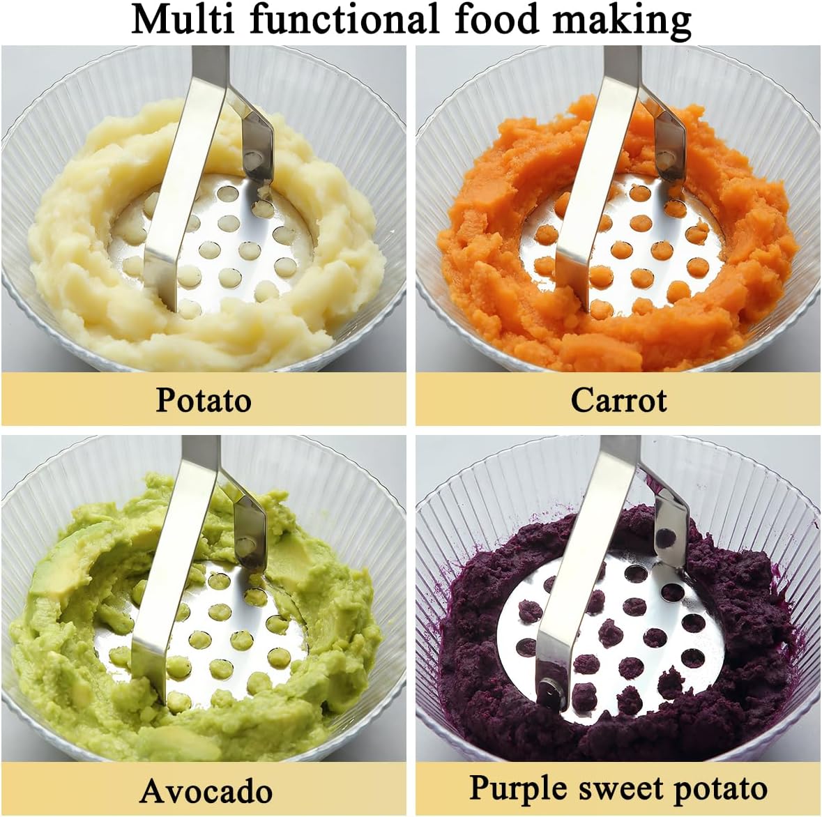 Detalle 2 de Homquen Potato Masher, Stainless Steel