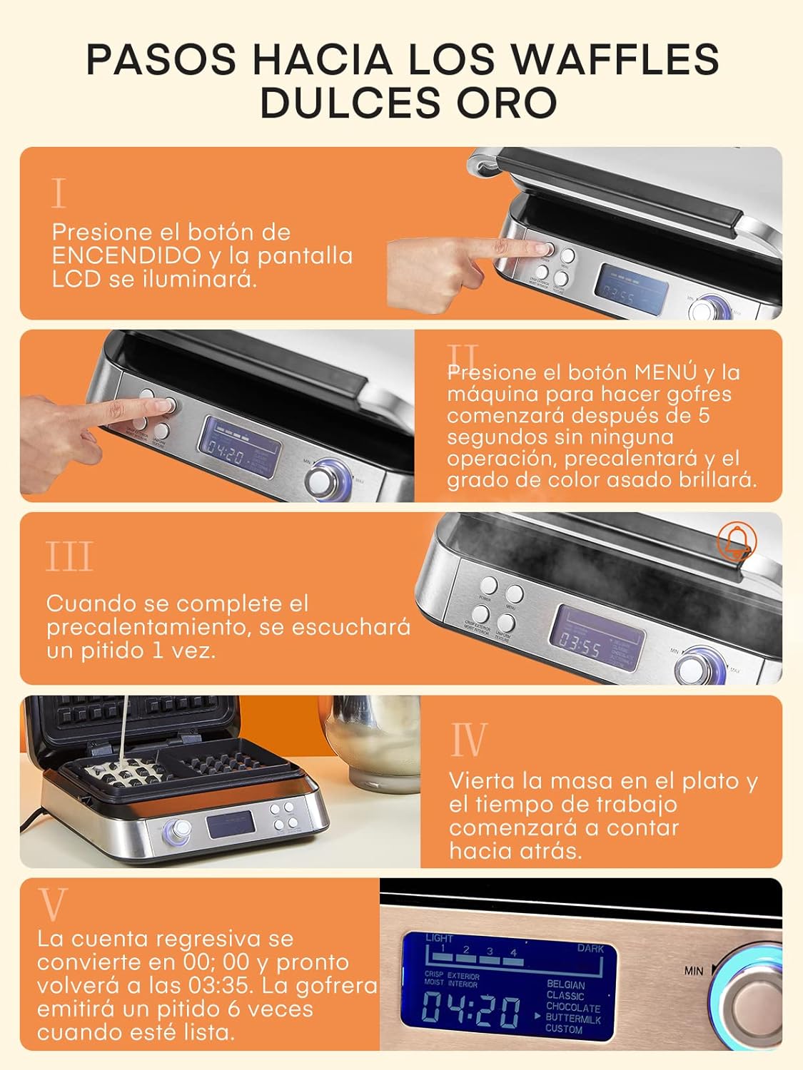 Thumbnail 7 de Gofrera Belga 1600 W Double Inteligent Pro 🍽