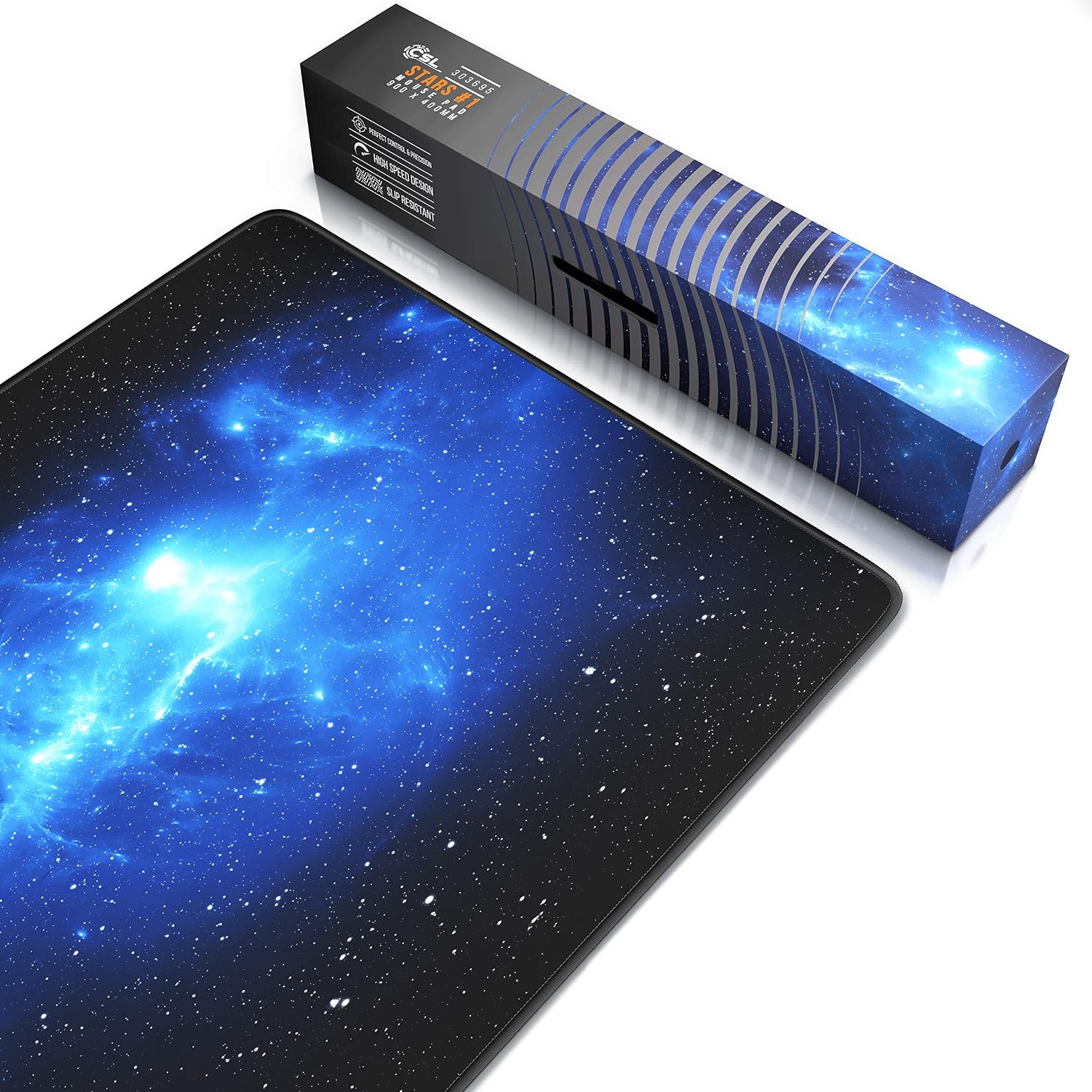 Thumbnail 6 de TITANWOLF XXL Mauspad Gaming 900x400 mm – Space Design, rutschfeste Unterlage