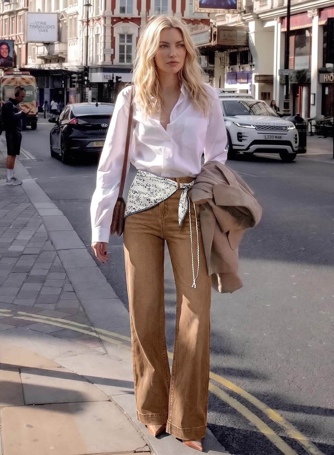 Detalle de Dokotoo High-Waisted Wide-Leg Jeans