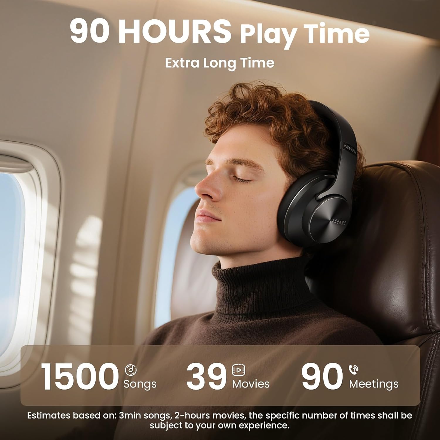 Thumbnail 2 de DOQAUS Bluetooth Over-Ear Headphones – 90 Hrs Playtime