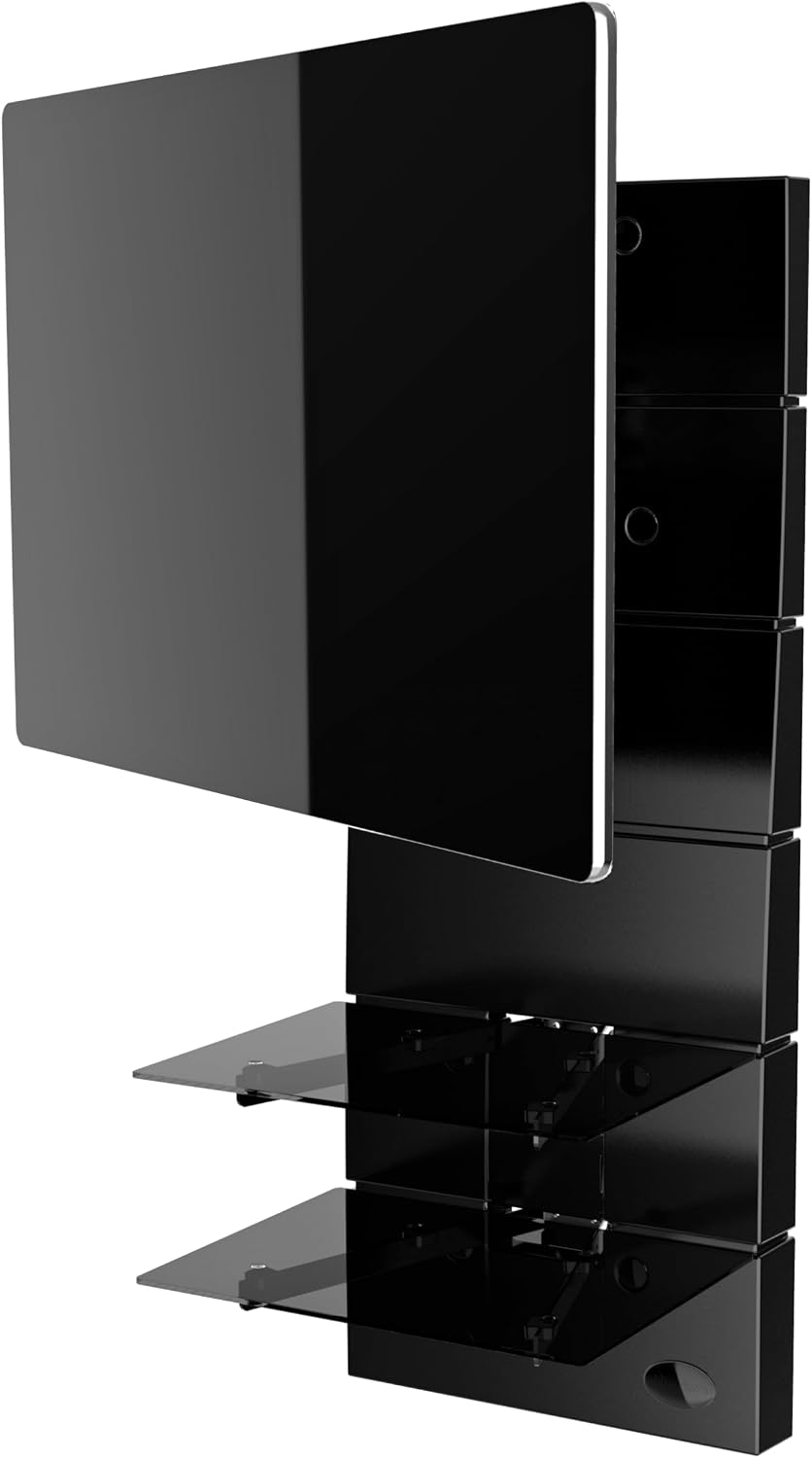 Detalle de Meliconi Ghost Design 3500 Rotation: supporto a parete per TV da 32" a 70" in nero opaco