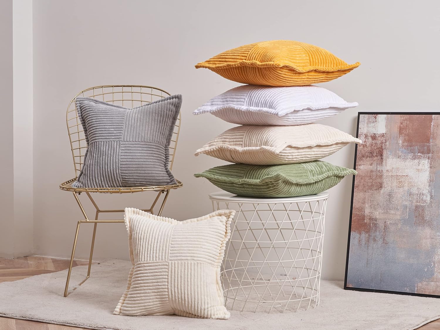 Thumbnail 3 de Topfinel Funda de Cojín 40x40 Gris para Hogar 🛋️ (2 Piezas)