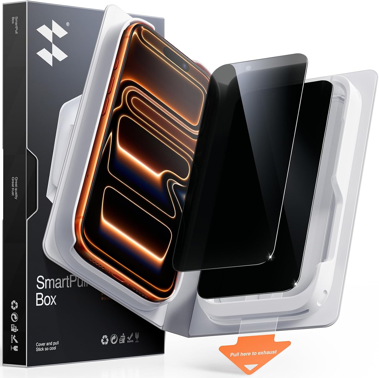 Detalle de SMARTDEVIL iPhone 17 Pro Privacy Screen Protector 2-pack
