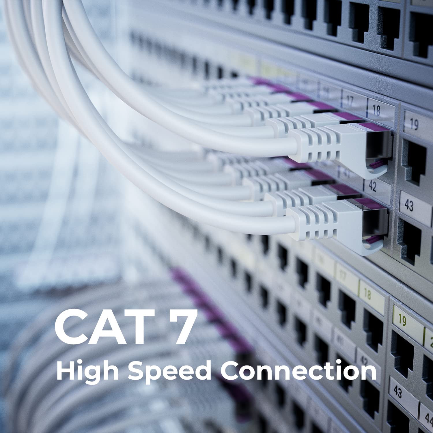 Thumbnail 4 de deleyCON 15m CAT7 Netzwerkkabel – 10 Gigabit, S/FTP PiMF Schirmung, Kupfer, RJ45 Patchkabel, Weiß