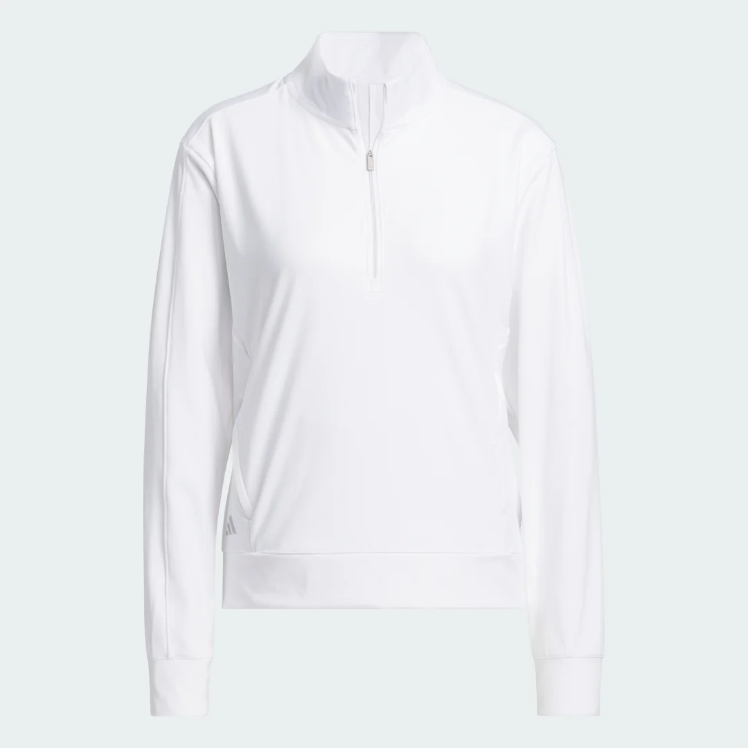 Detalle 2 de Adidas Sudadera Ultimate365 Half-Zip Layering – Blanco