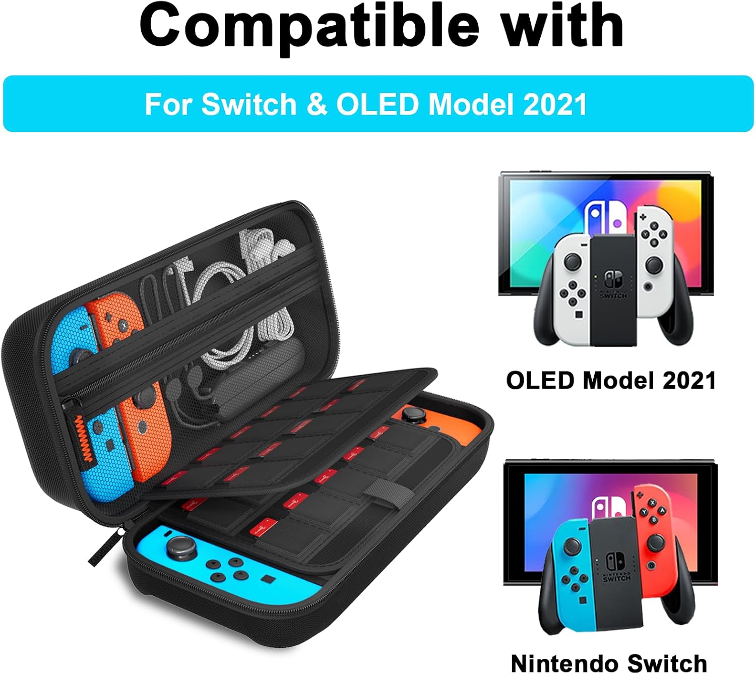 Thumbnail 5 de daydayup Carrying Case for Nintendo Switch, 20‑slot