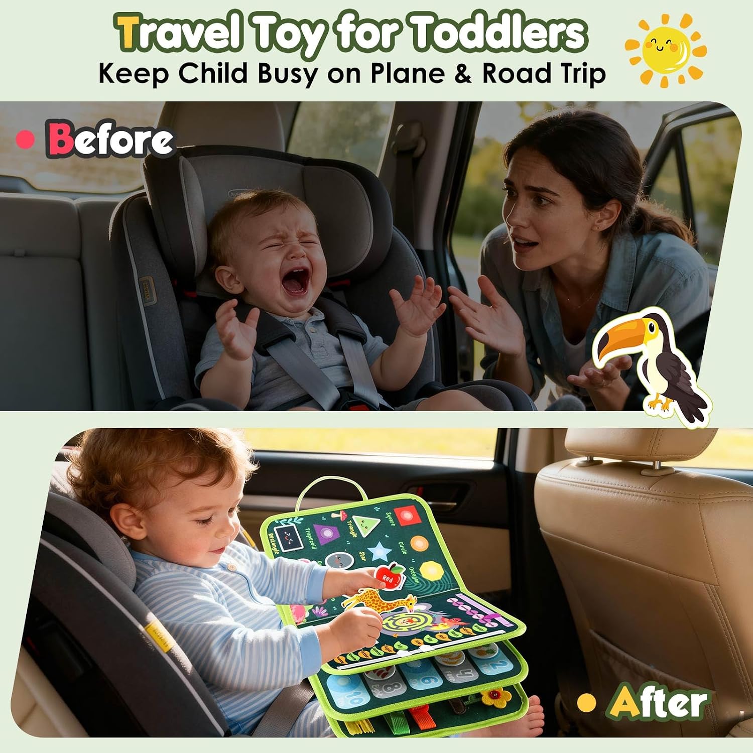 Thumbnail 4 de GOLIYEAN Toddler Busy Board: Montessori-Inspired Learning & Quiet Travel Activity Book