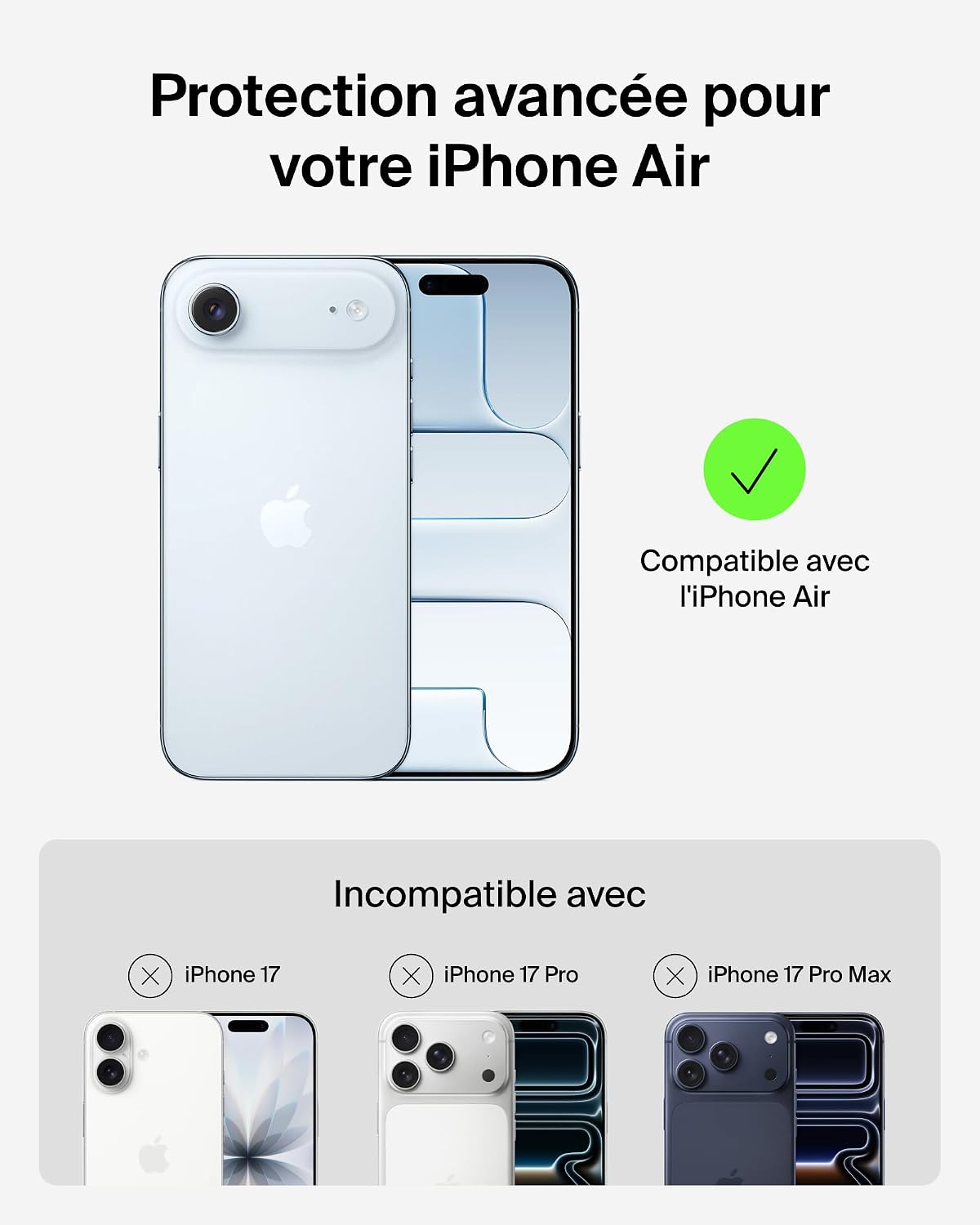 Thumbnail 1 de Belkin SheerForce Grip Coque iPhone Air – Protection légère, anti-glissance et MagSafe