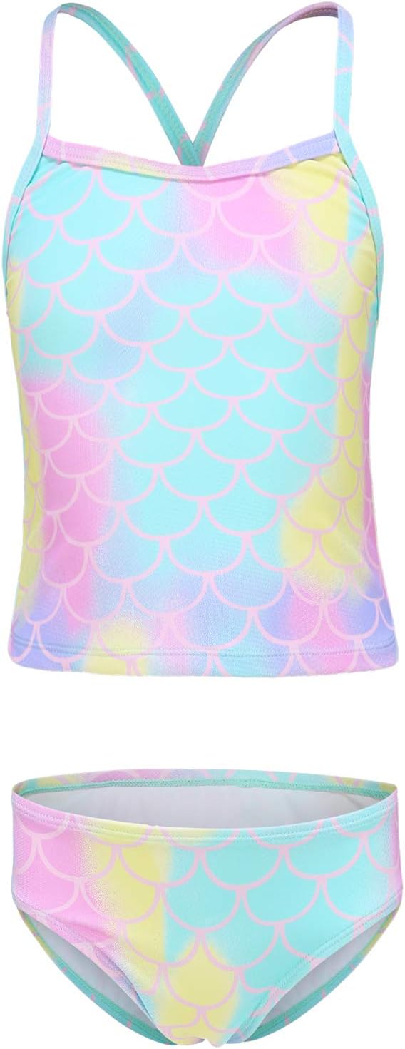 Thumbnail 6 de Girls Two Piece Swimming Costume: 2 Piece Tankini for Kids (5–16 Years)