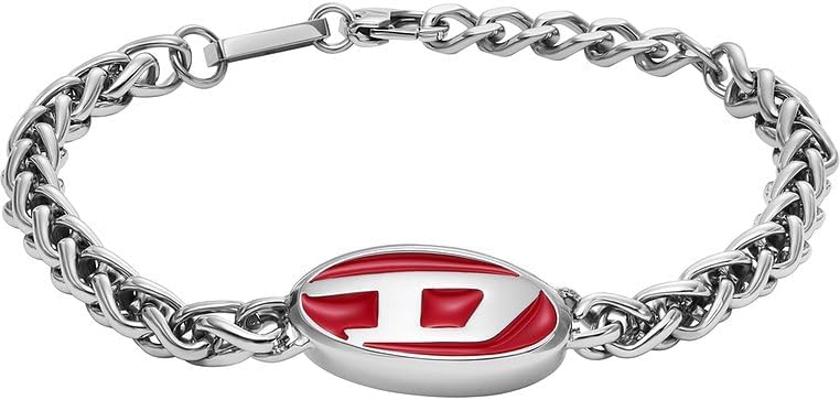 Thumbnail 5 de Herrenarmband Diesel aus Edelstahl mit Karabinerverschluss (2 Farben, poliert)