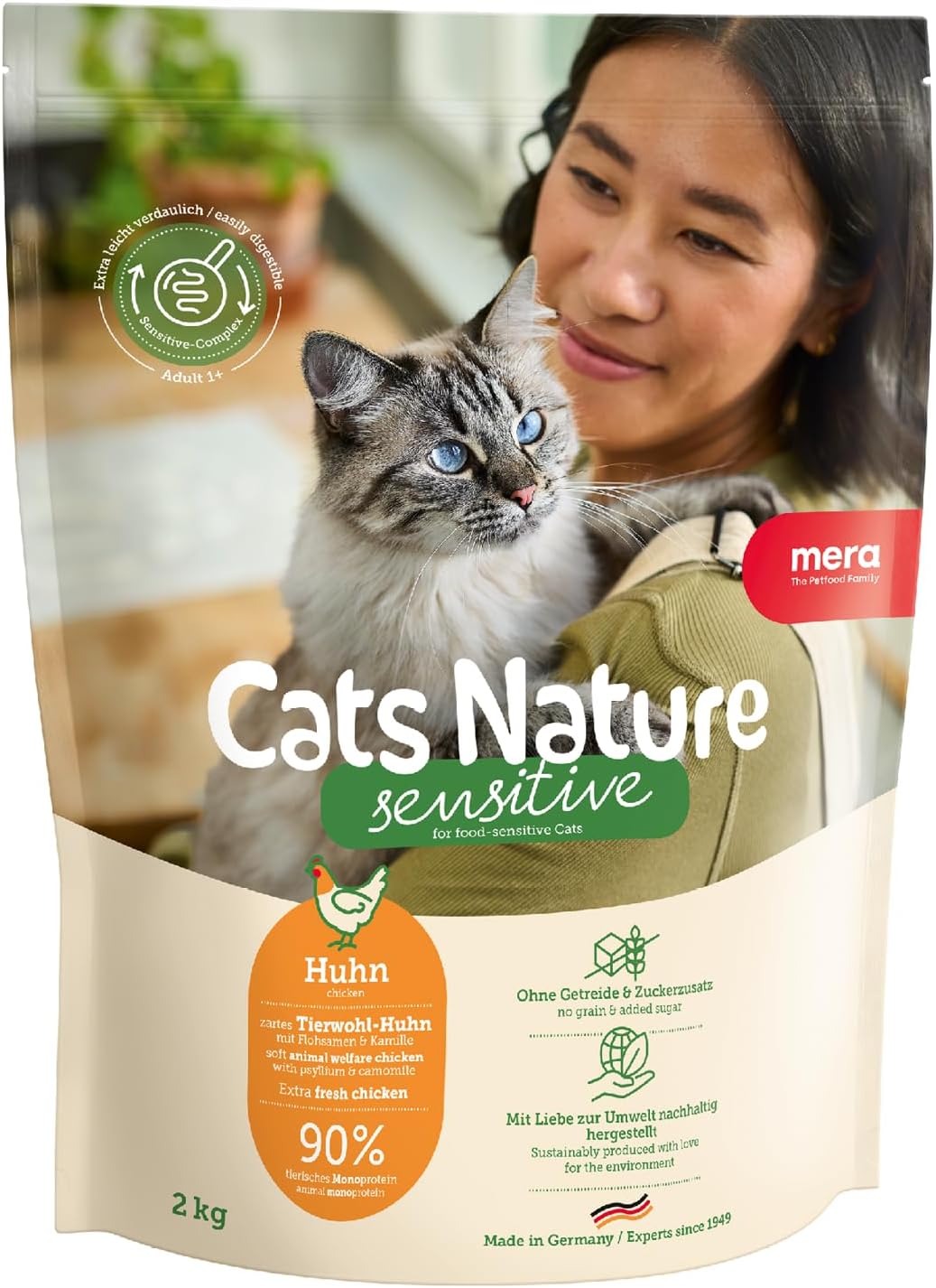 Detalle de MERA Cats Nature Sensitive Huhn Trocken 2 kg
