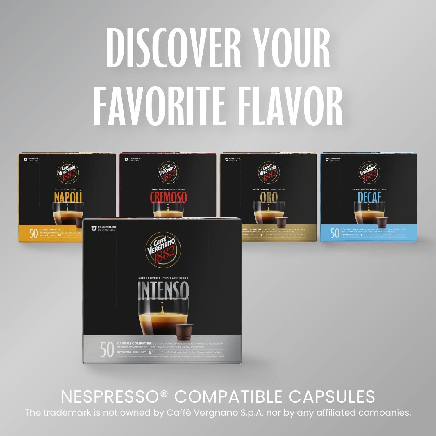 Thumbnail 1 de Caffè Vergnano 1882 Èspresso - Compostable Coffee Capsules (50) for Nespresso and Èspresso1882 TRÈ