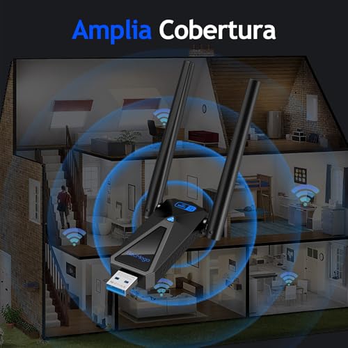 Thumbnail 4 de ElecMoga Adaptador WiFi USB 1300Mbps