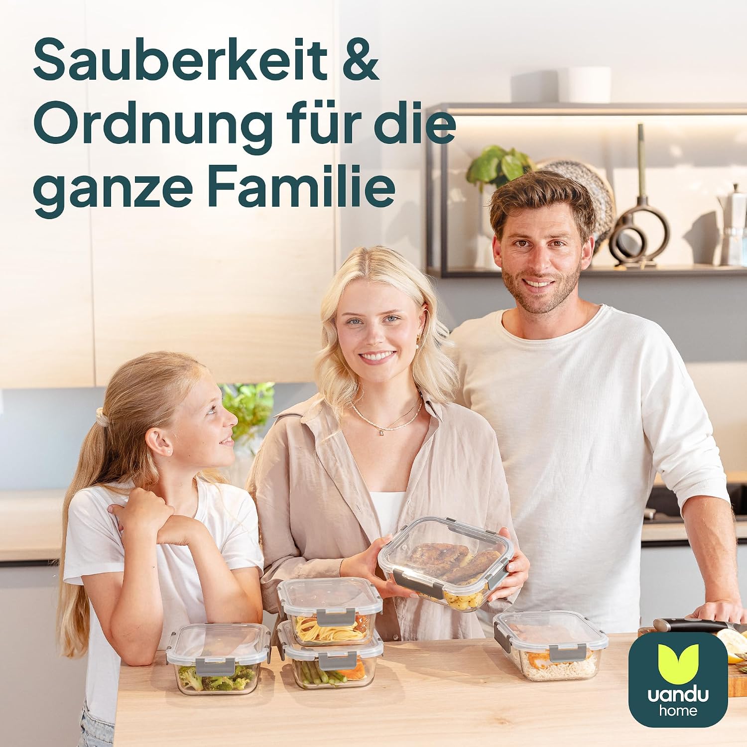 Thumbnail 6 de uandu Glasbehälter Meal Prep Boxen Set 5-tlg
