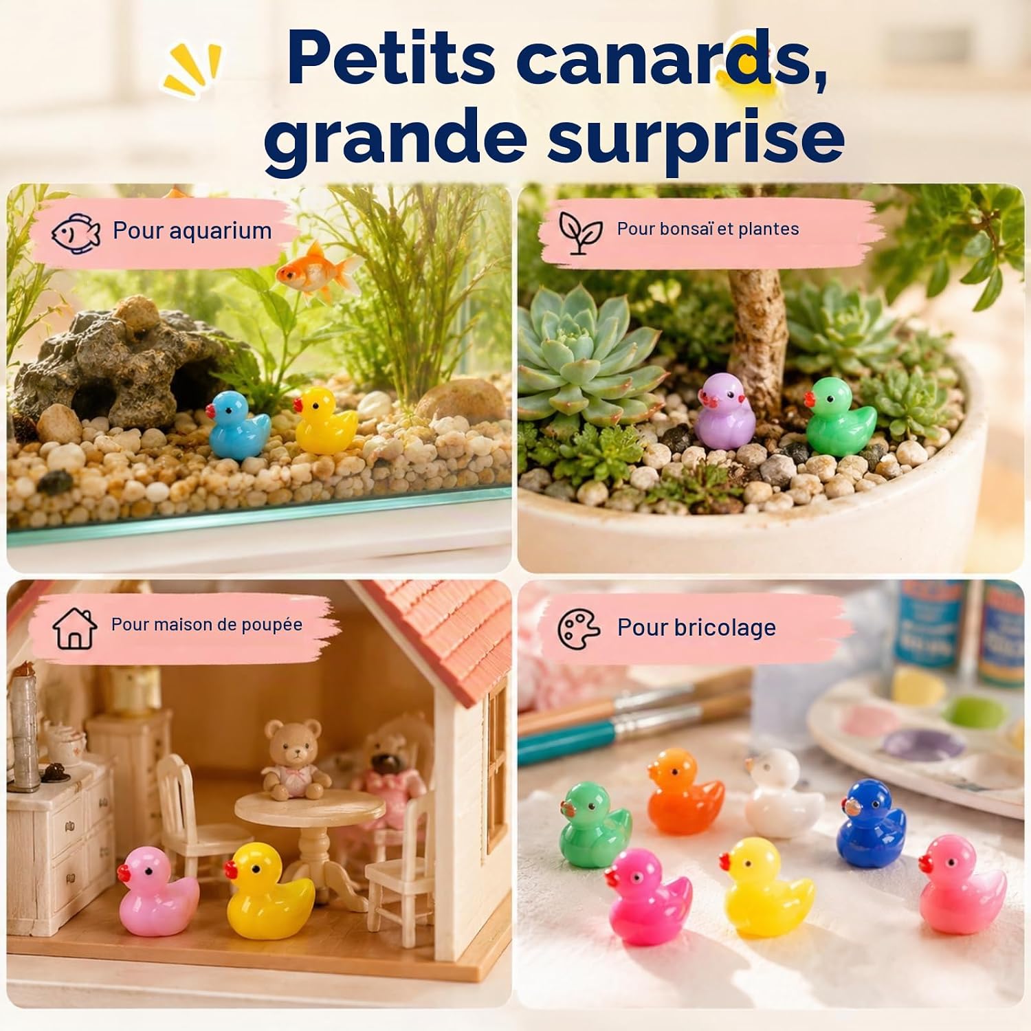 Detalle de OstayOne ST-SZY1-LE miniatuureendjes van hars, 120 stuks in 12 kleuren