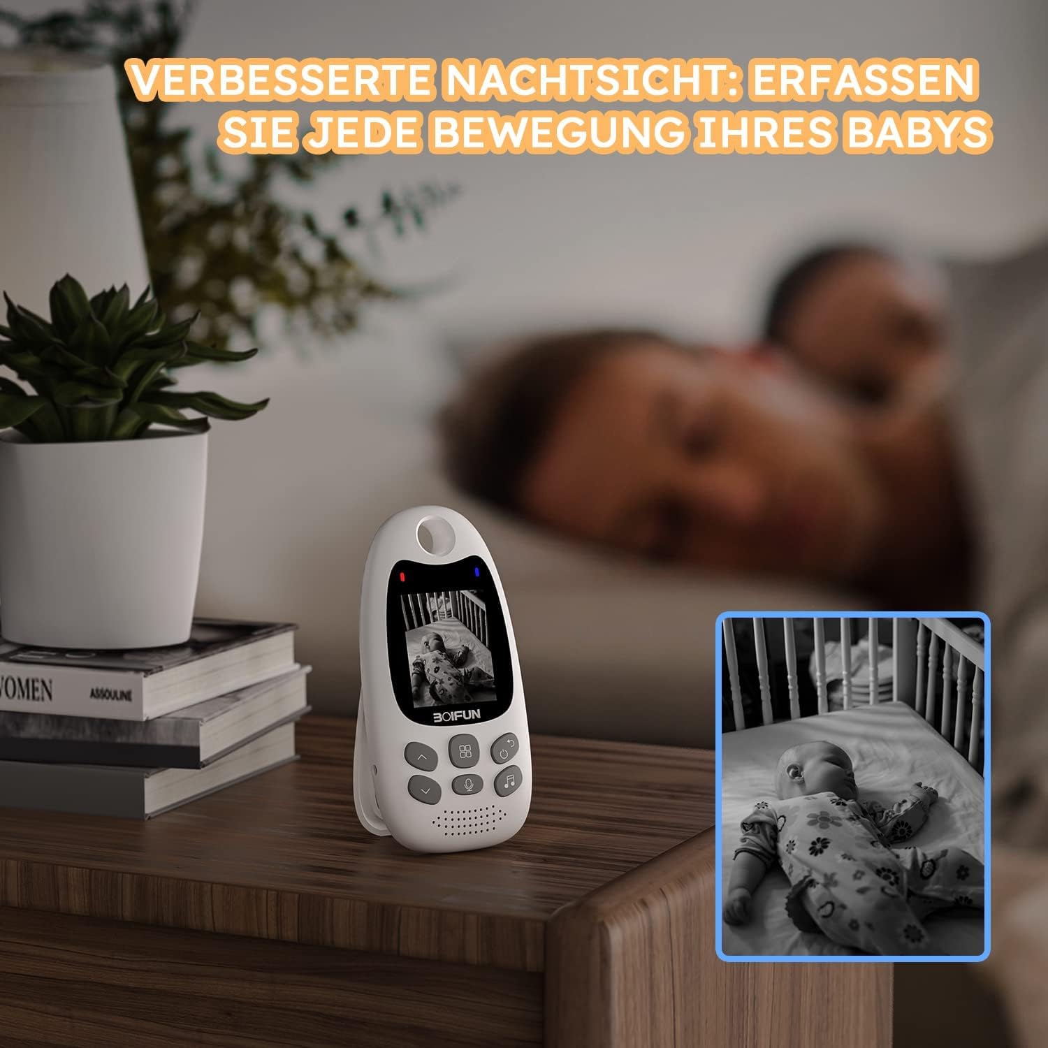 Thumbnail 4 de BOIFUN Babyphone mit Kamera 2" und 720p