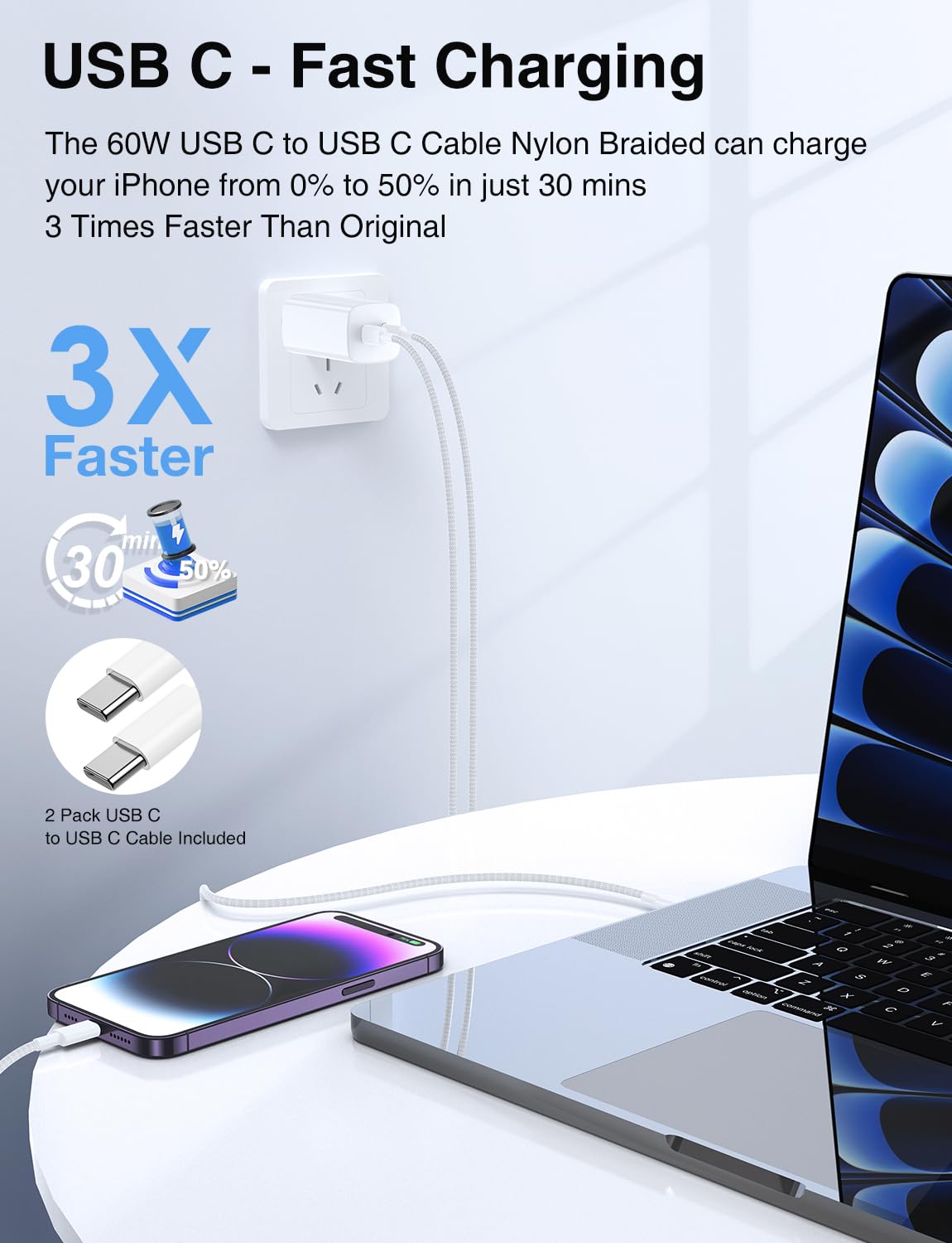 Detalle de USB-C Charging Cable, 60W
