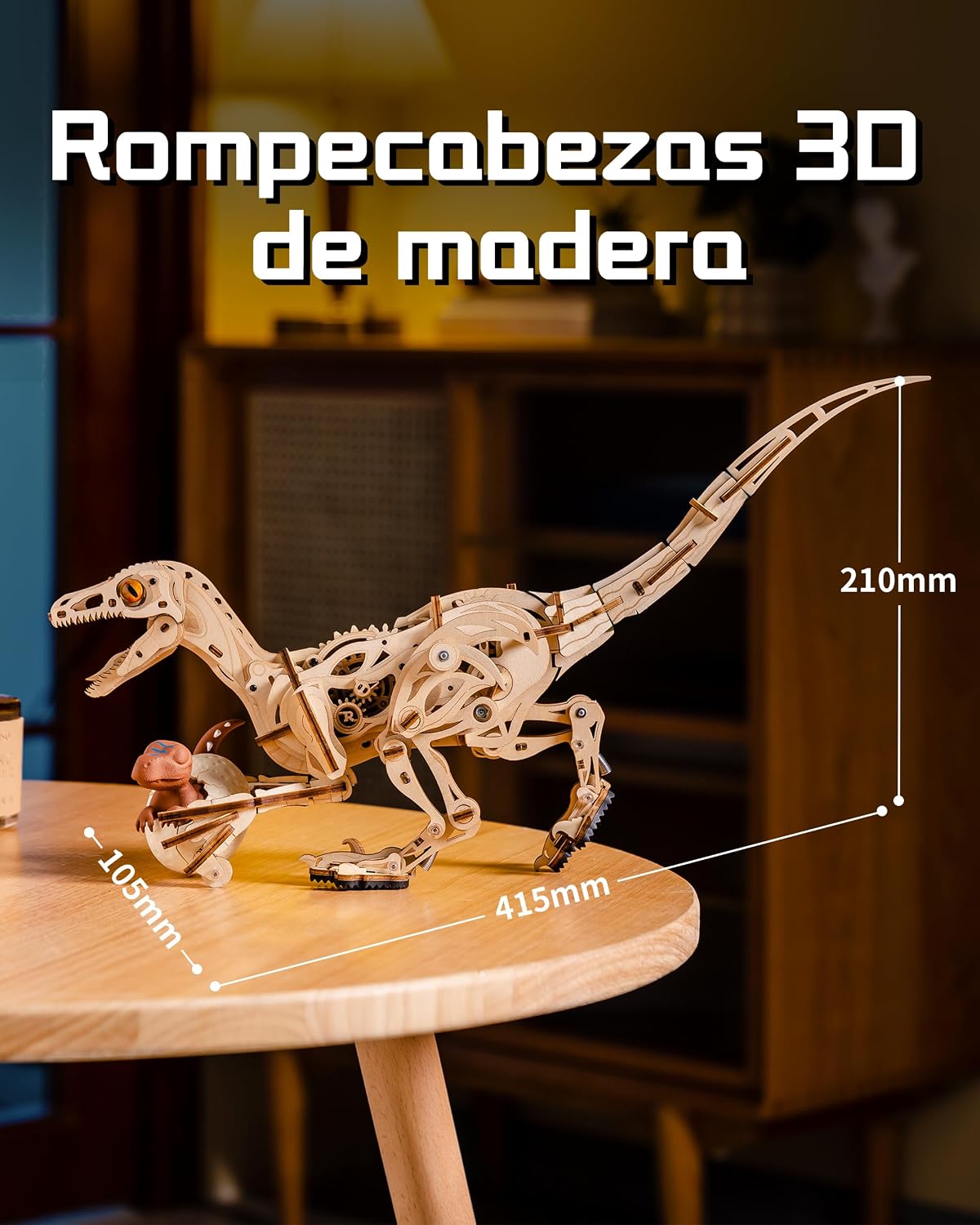 Thumbnail 5 de ROBOTIME LD01 Velociraptor 189 piezas 🦖