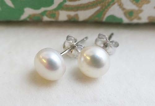 Detalle 2 de Sophia Rose Jewellery Kultivierte Süßwasser AAA Perle Ohrstecker aus Sterlingsilber