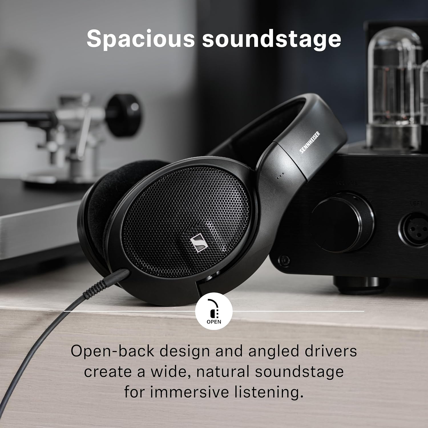 Detalle de Sennheiser HD 560S Open-Back Wired Headphones with Detachable Cable