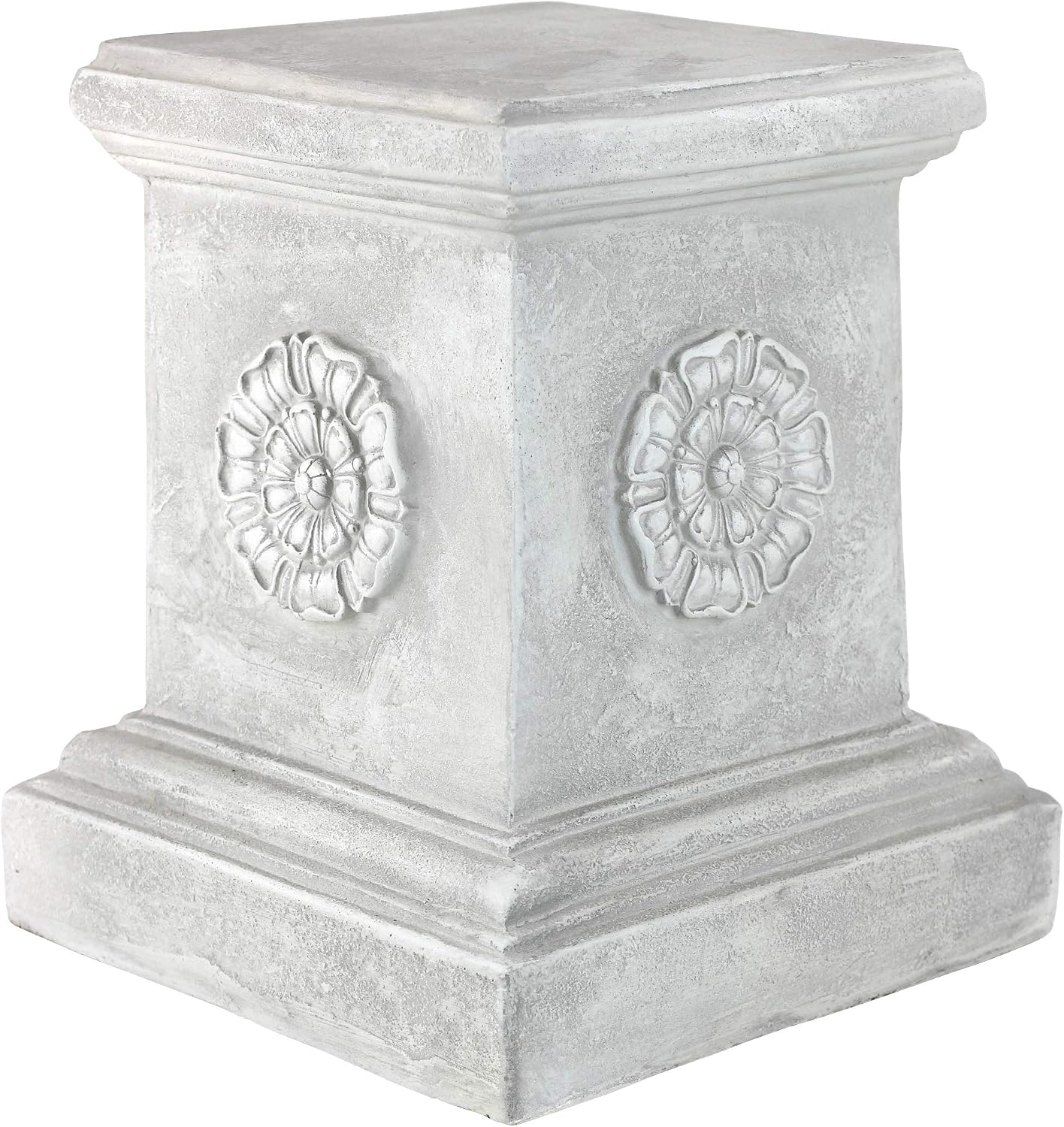 Detalle de Design Toscano CL5194 – postument ogrodowy z rozetą, 33 cm, efekt antycznego kamienia